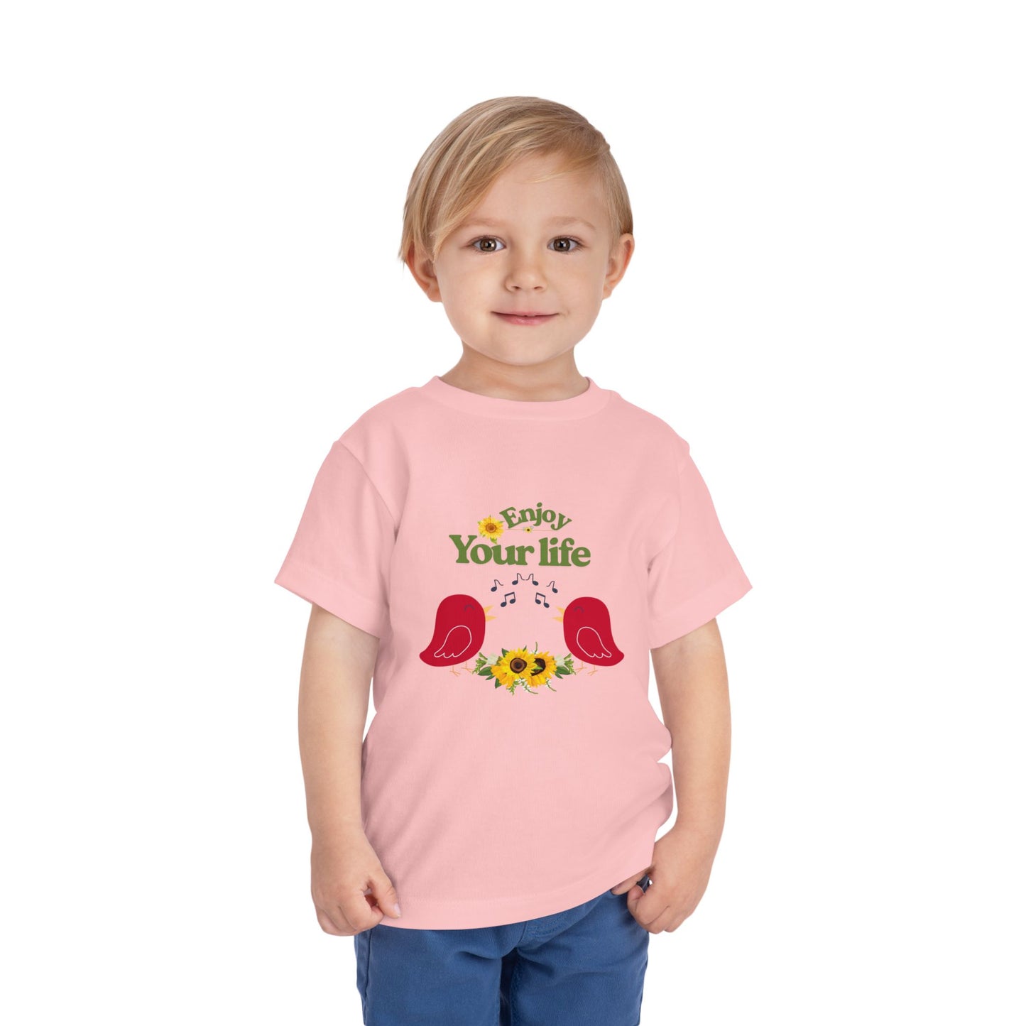 Enjoy Your Life Toddler Tee, Cute Kids Shirt, Inspirational T-Shirt, Gift for Toddler, Nature-Inspired Clothing