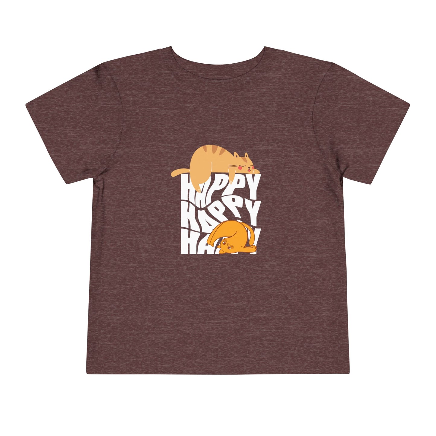 Happy Cats Toddler Tee - Cute Kids Shirt, Playful T-Shirt, Cat Lover Gift, Birthday Outfit, Everyday Wear