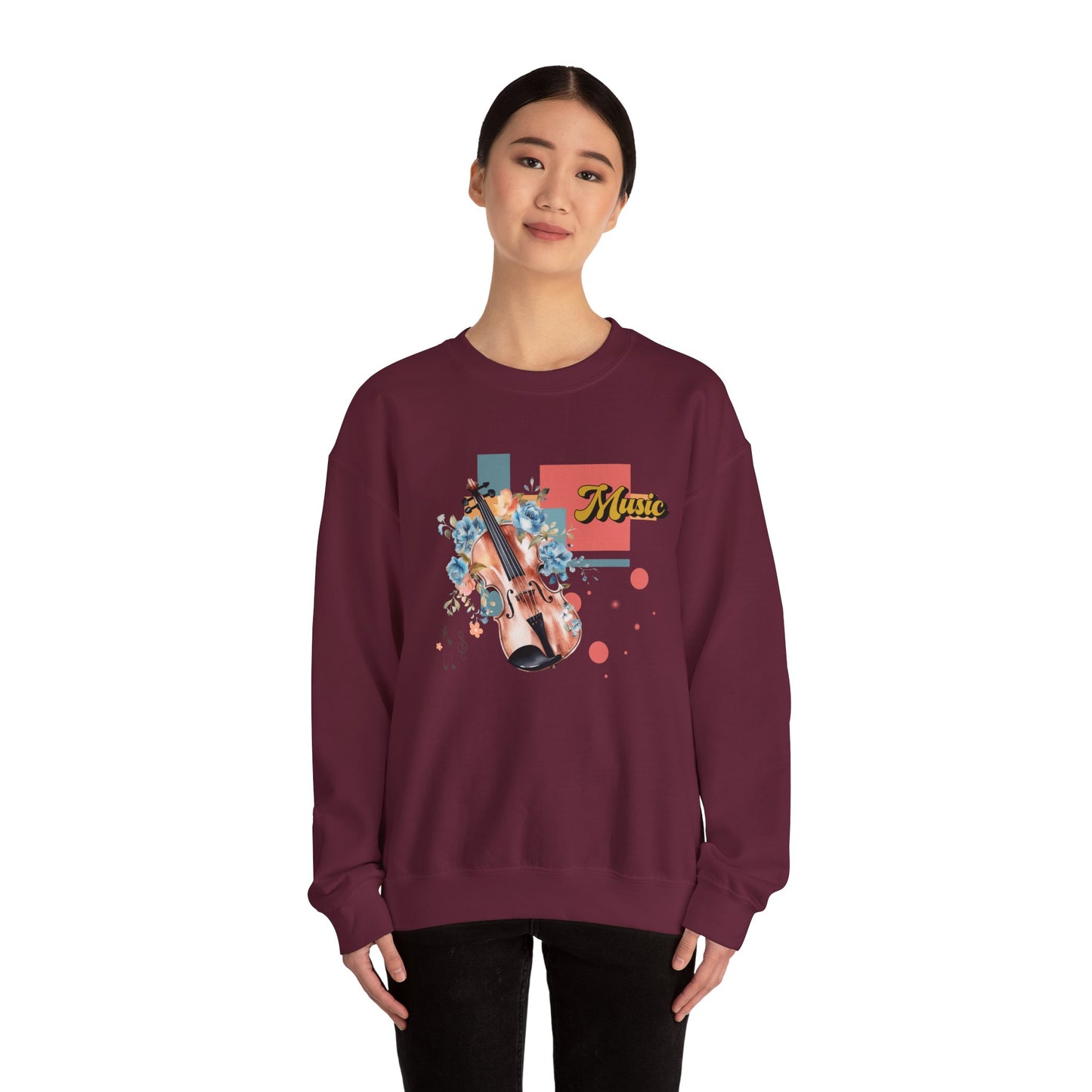 Musical Vibes Crewneck Sweatshirt | Gift for Music Lovers, Cozy and Stylish, Perfect for Concerts, Casual Wear, All Seasons