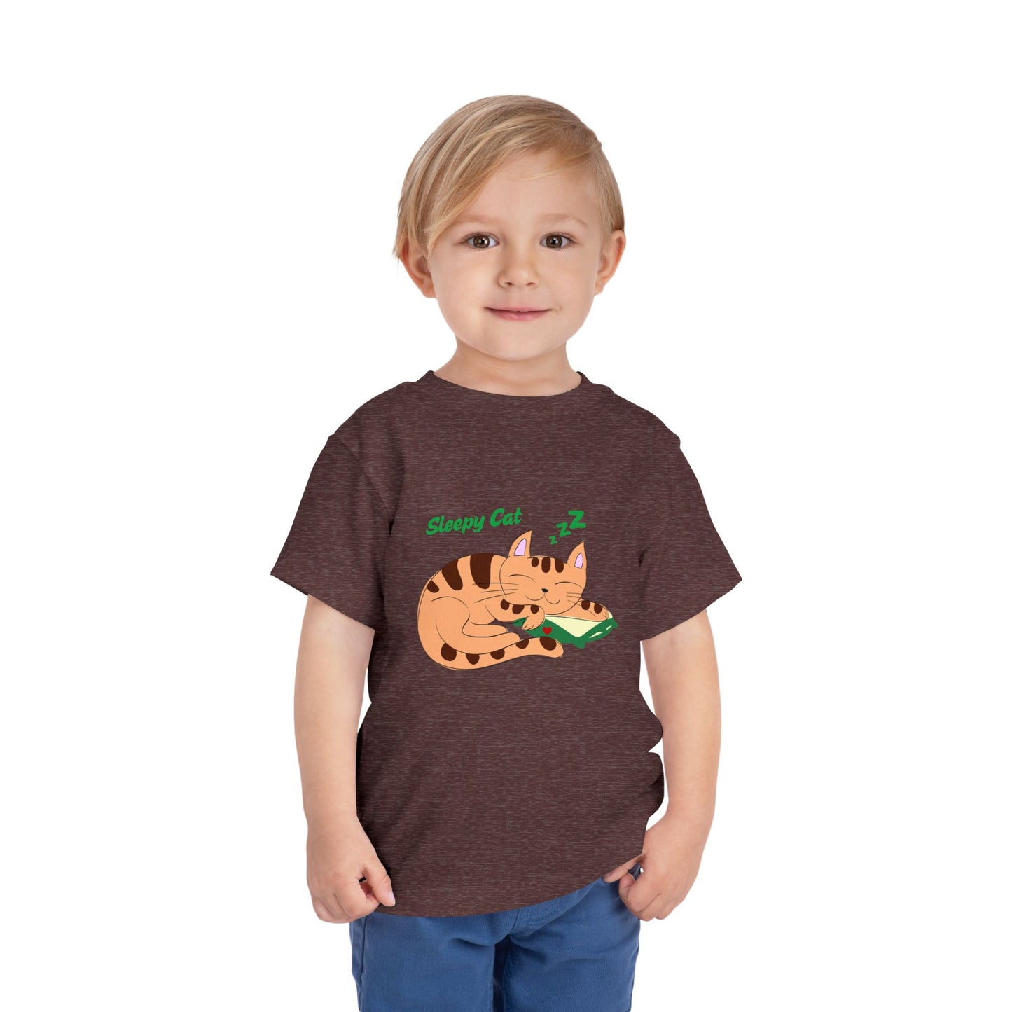Sleepy Cat Toddler Tee, Cute Kids Shirt, Adorable Toddler Clothing, Cat Lover Gift, Baby Shower Present, Playful Everyday Wear