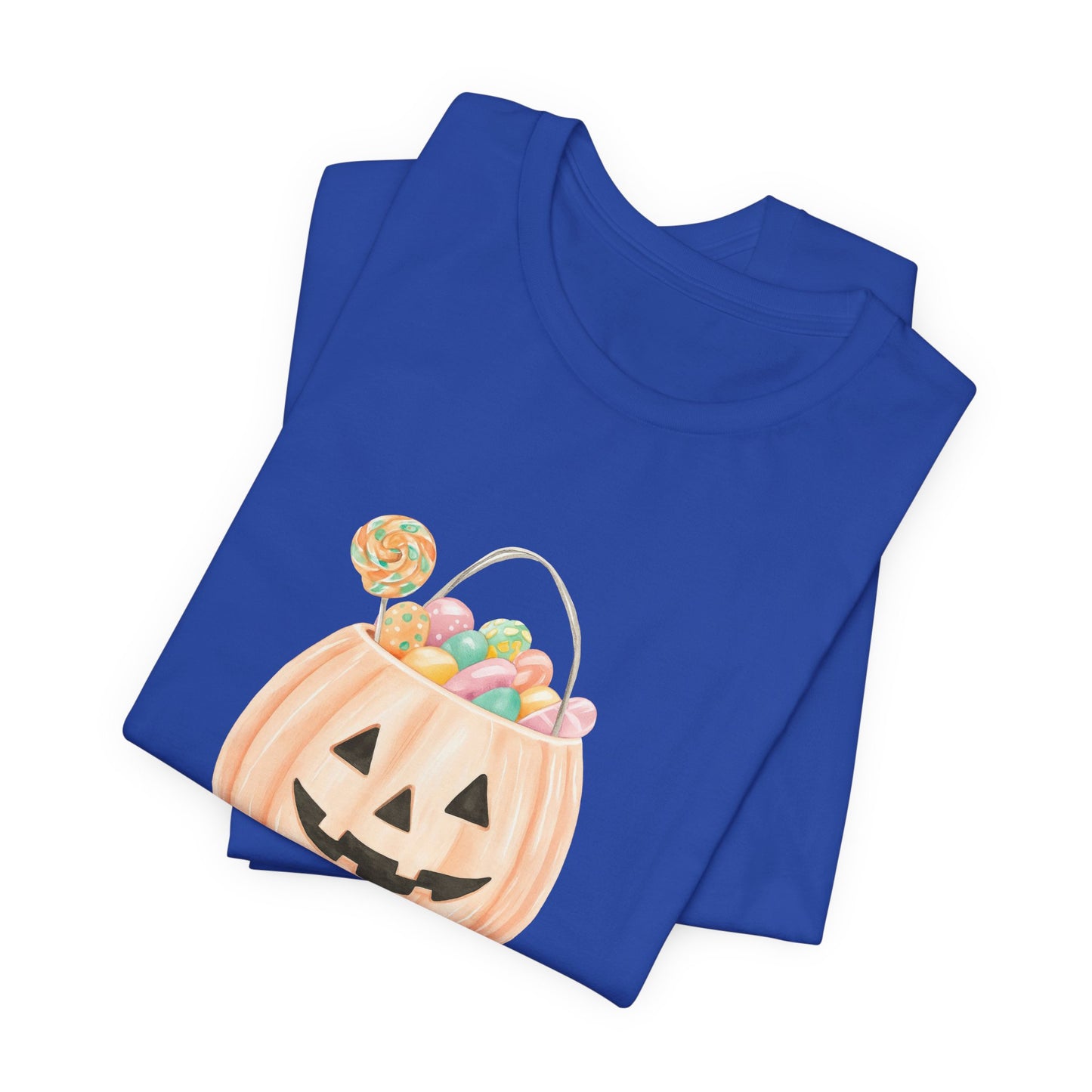Halloween Trick or Treat T-Shirt, Unisex Graphic Tee, Fall Wardrobe Addition, Perfect for Halloween Parties, Spooky Season Wear