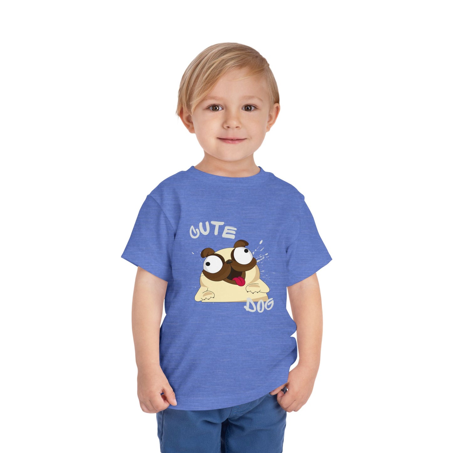 Cute Pug Toddler Tee, Adorable Animal Shirt, Kids Summer Outfit, Birthday Gift, Cute Dog T-Shirt, Playful Graphic Tee