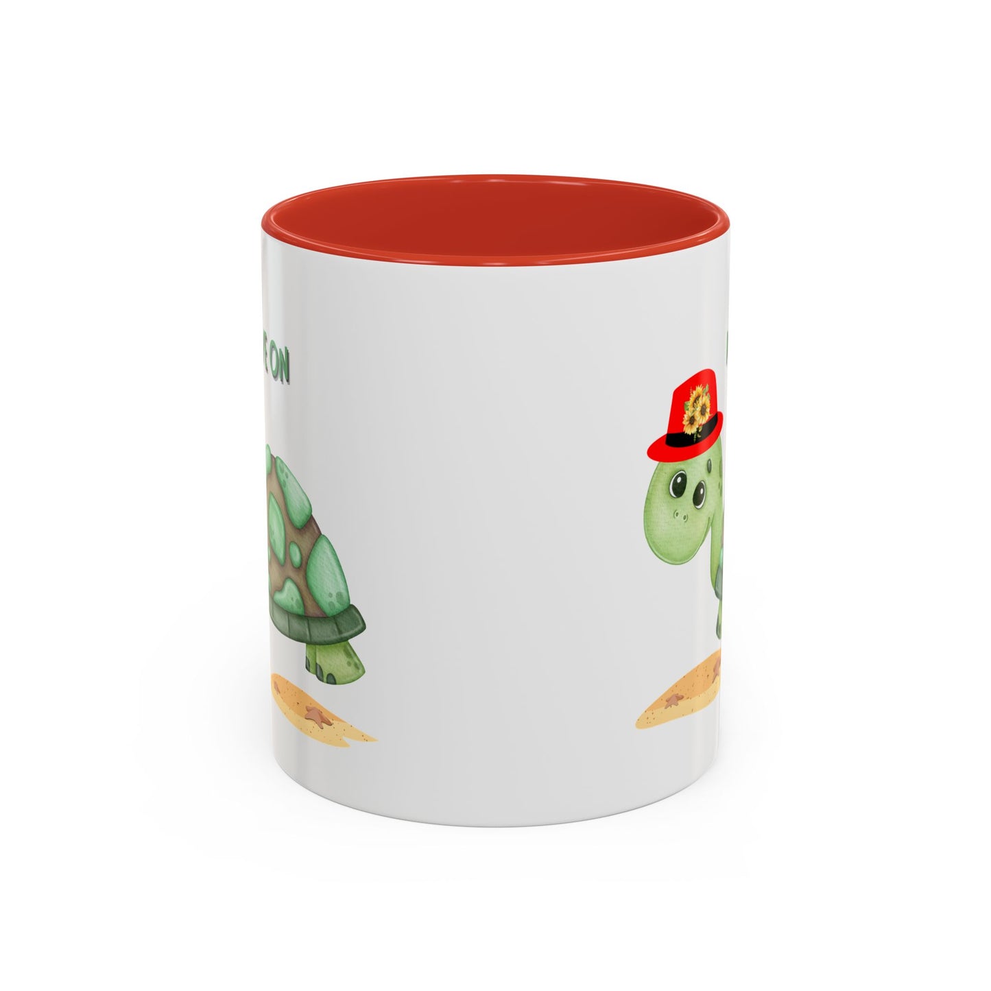 Turtle with a sunflower hat Coffee Mug
