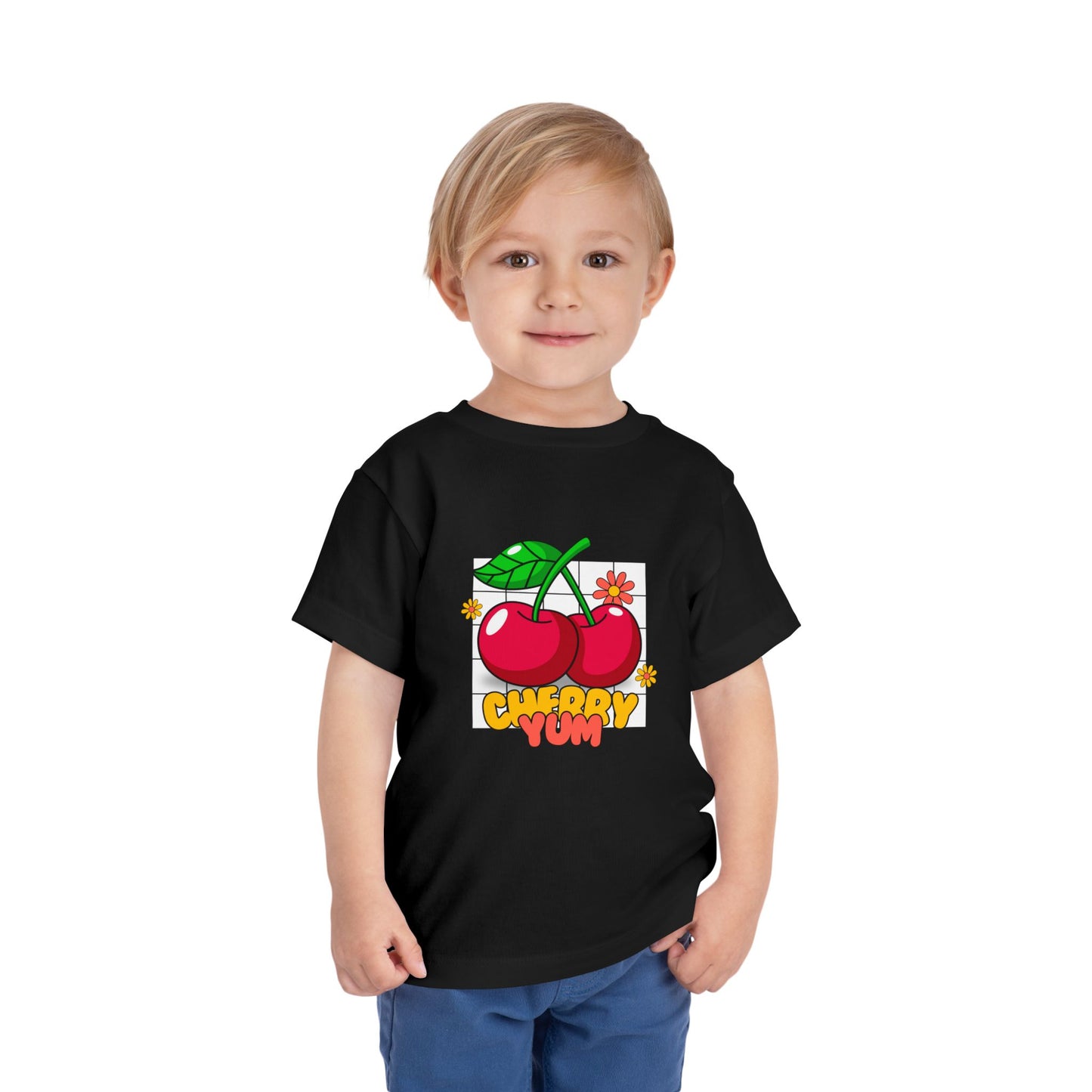 Cute Cherry Toddler Tee - Fun Summer T-Shirt for Kids, Birthday Gift, Playtime Shirt, Cherry Yum Design, Toddler Apparel, Cute Kids Clothing