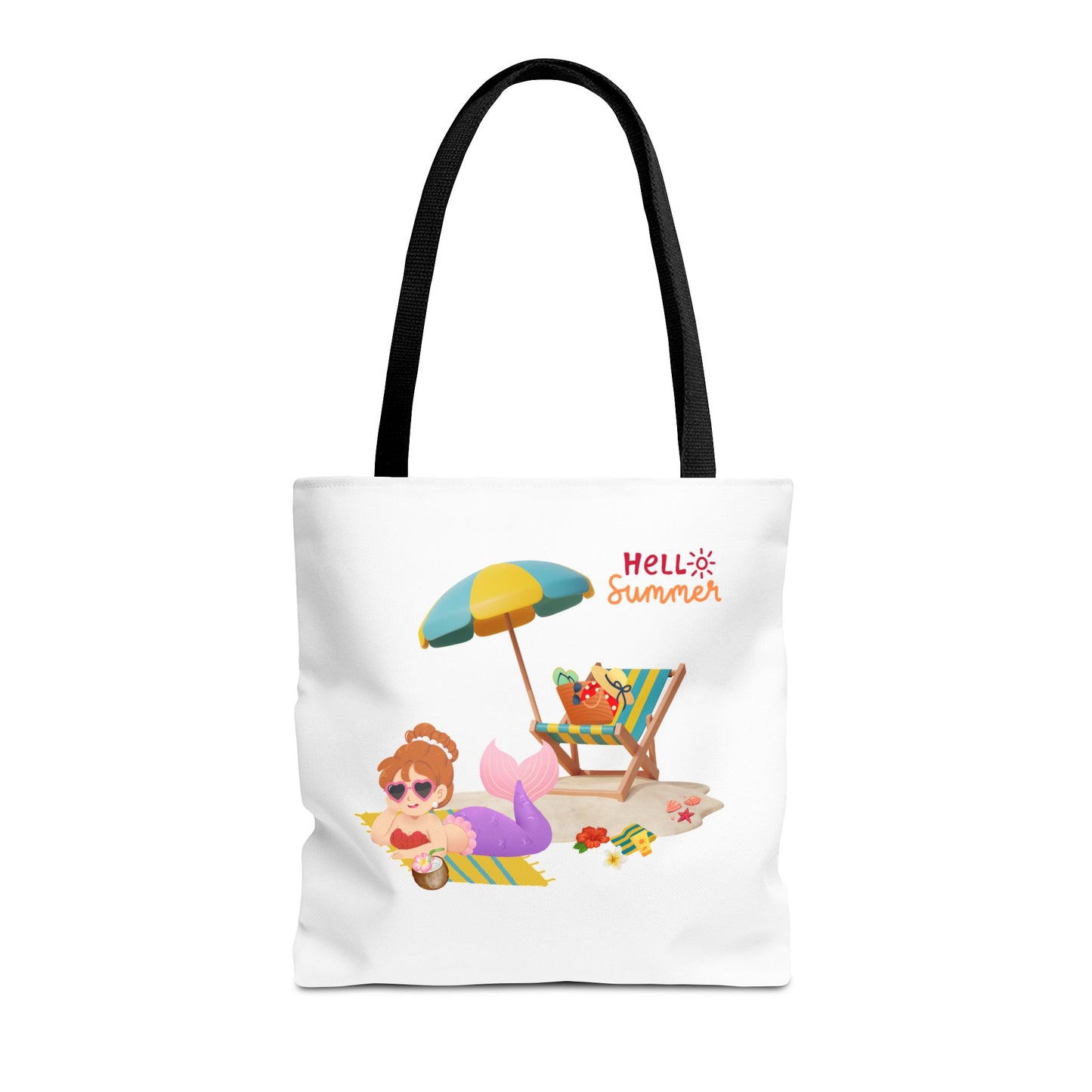 Mermaid lounging on a beach towel Tote Bag