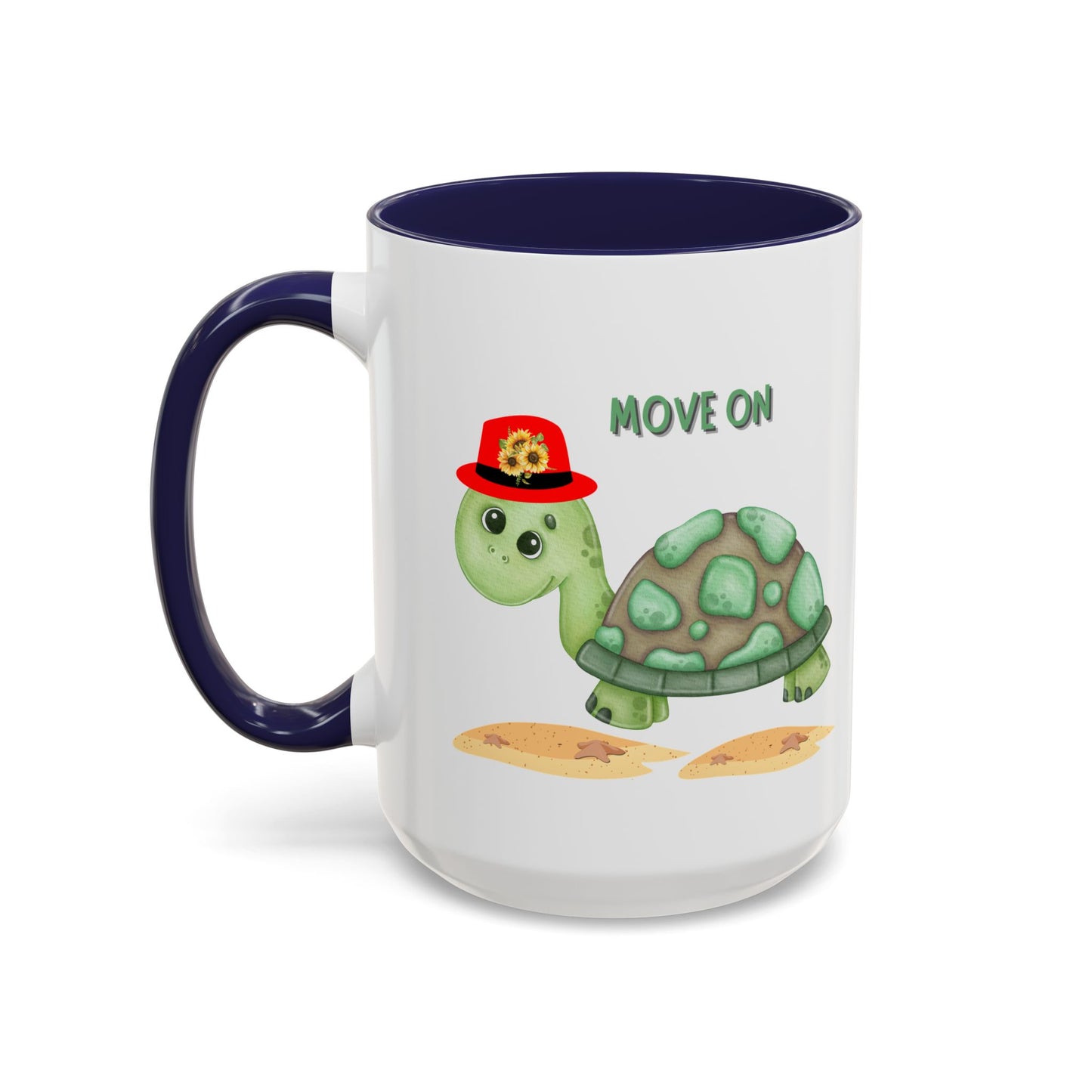 Turtle with a sunflower hat Coffee Mug