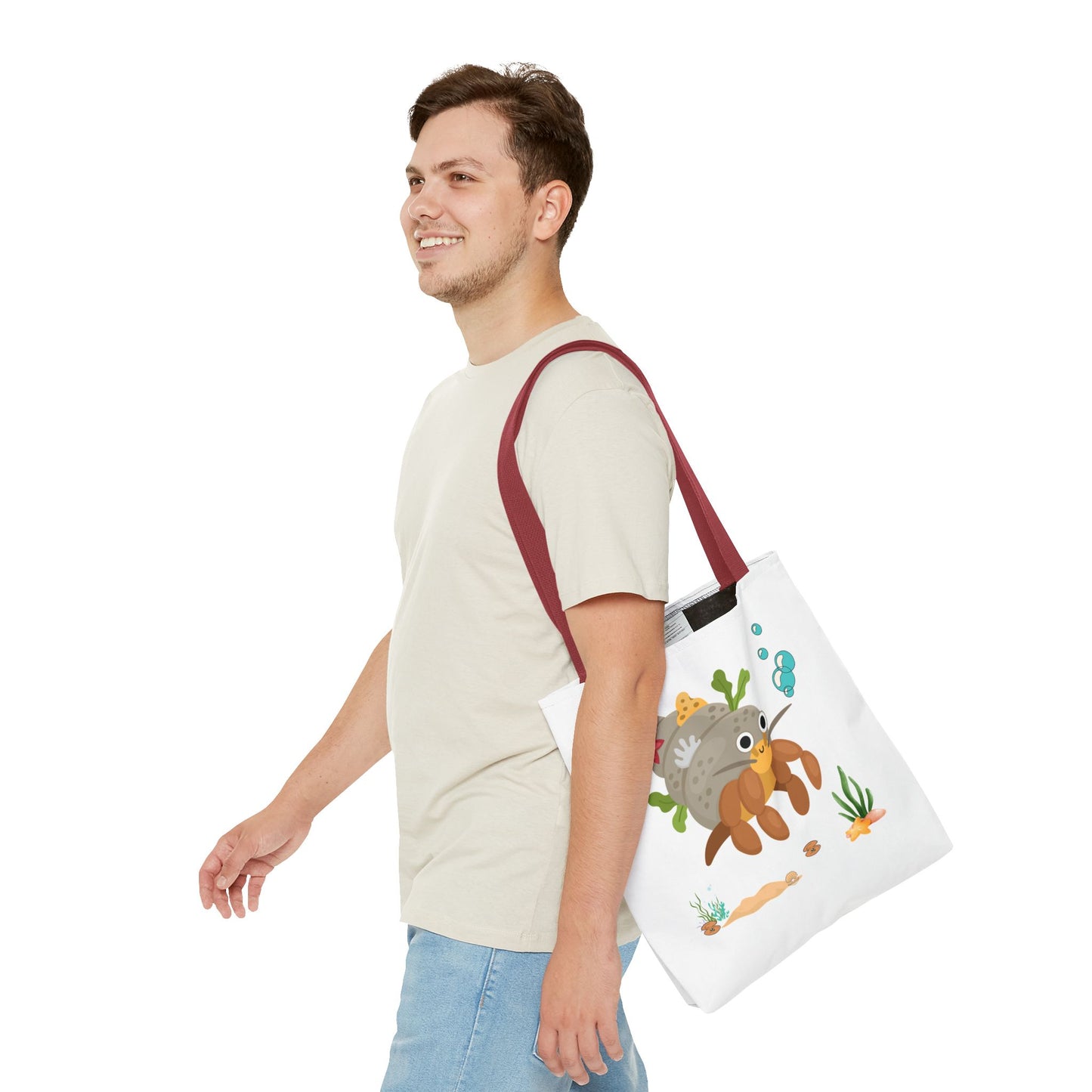 Hermit crab with shell underwater Tote Bag