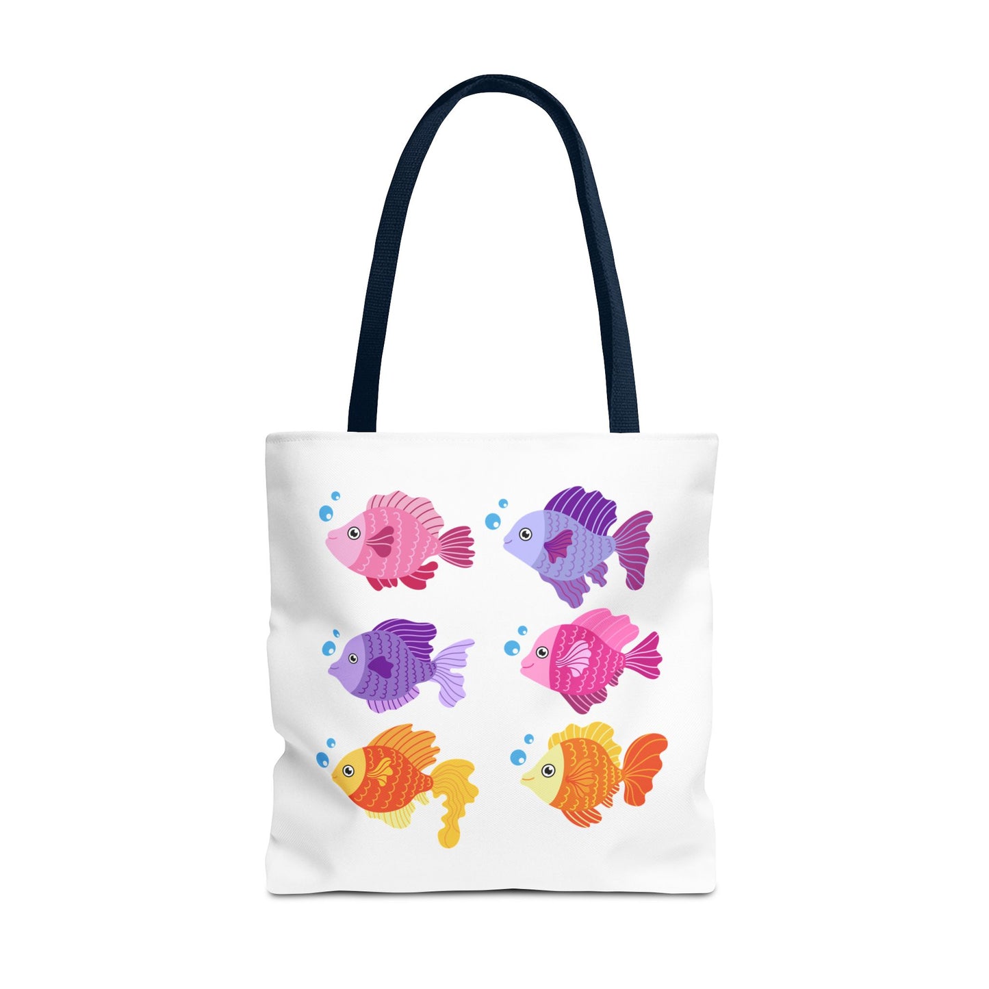 Six fish with cartoonish bubbles Tote Bag