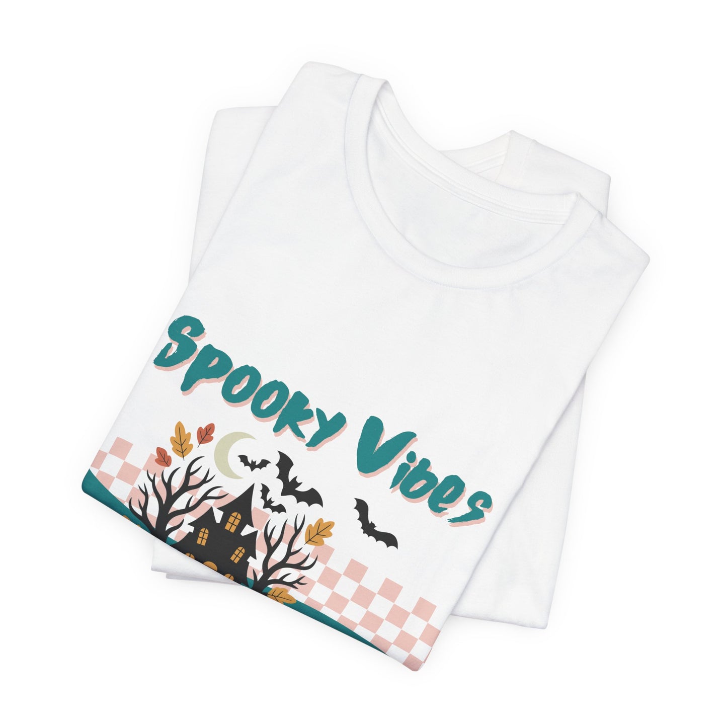 Spooky Vibes Graphic Tee, Unisex Halloween Shirt, Fall Fashion, Casual T-Shirt, Unique Gift for Halloween Lovers, Autumn Wardrobe Essential