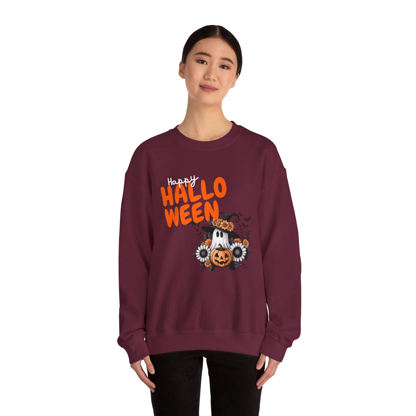 Halloween Unisex Crewneck Sweatshirt, Cozy Fall Apparel, Halloween Costume, Cute Ghost Sweatshirt, Unisex Halloween Gift
