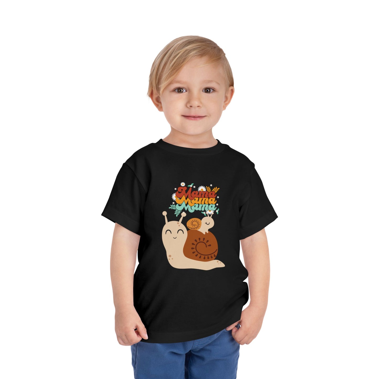 Cute Snail Mama Toddler Short Sleeve Tee, Kids Gift, Toddler Clothing, Birthday Gift, Playful T-Shirt, Baby Shower Gift