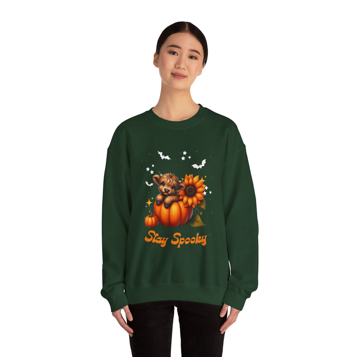 Stay Spooky Crewneck Sweatshirt, Halloween Apparel, Cozy Unisex Sweatshirt, Fall Fashion, Seasonal Gift, Casual Style