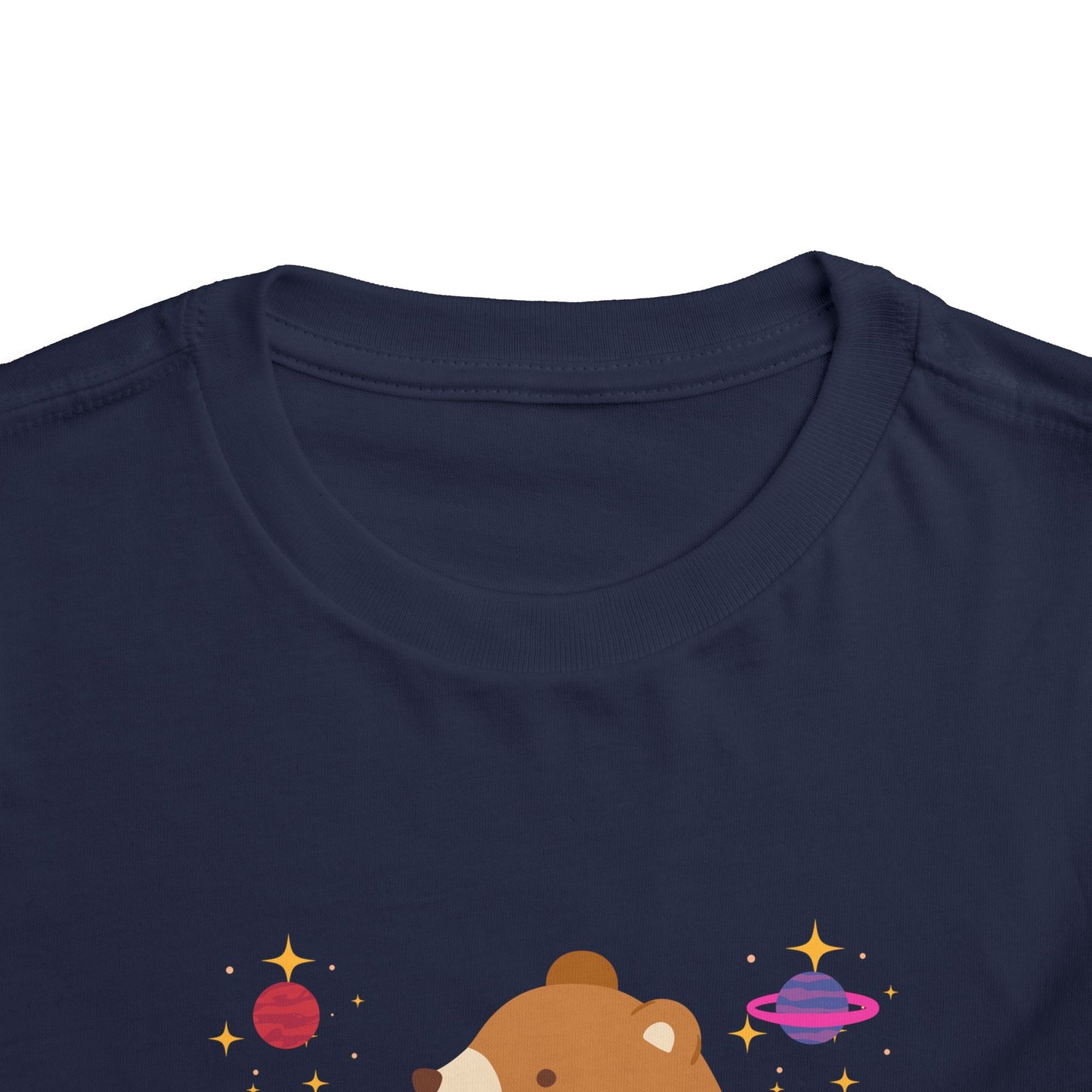 Cosmic Bear Toddler Tee, Cute Kids Shirt, Animal Graphic Tee, Playful Toddler Clothing, Gift for Birthdays, Space-Themed Apparel