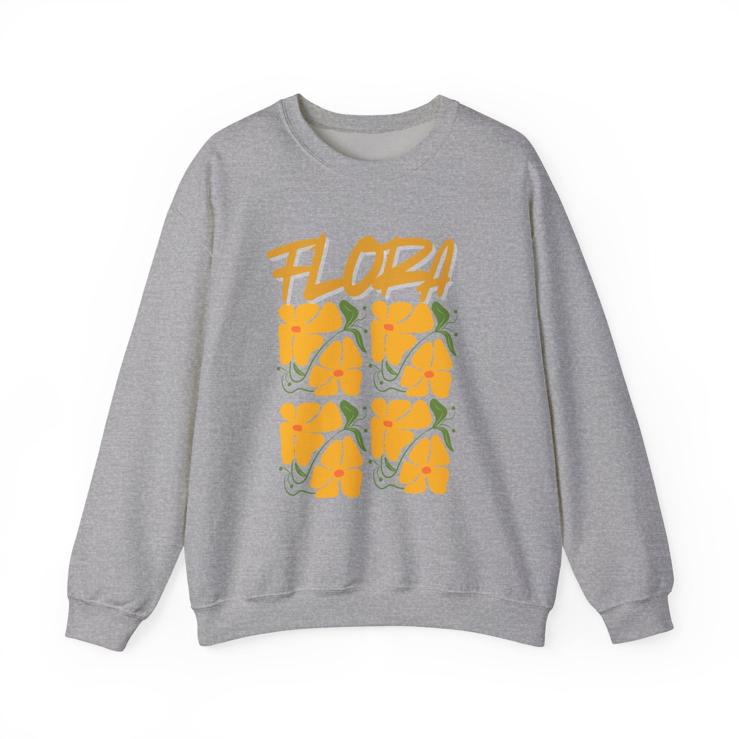 Flora Crewneck Sweatshirt, Floral Sweatshirt, Spring Fashion, Casual Wear, Gifts for Her, Unisex Floral Hoodie