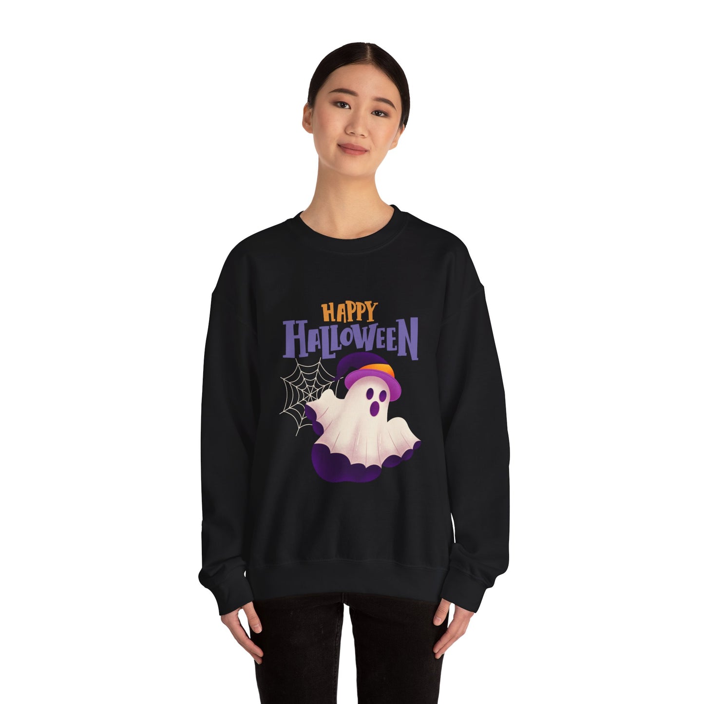 Halloween Ghost Sweatshirt | Unisex Crewneck | Spooky Season Apparel, Halloween Gift, Cozy Outfit, Festival Wear, Autumn Fashion