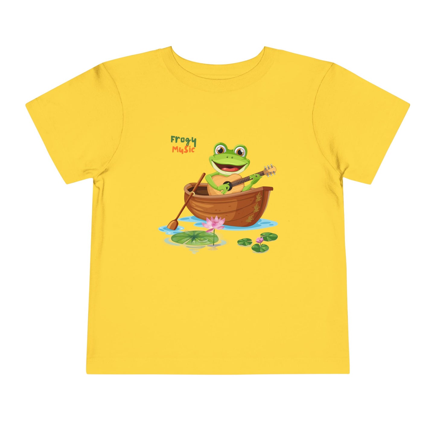 Musical Frog Toddler Tee, Cute Gift for Kids, Fun Summer Wear, Birthday Present, Playful Tee for Little Ones