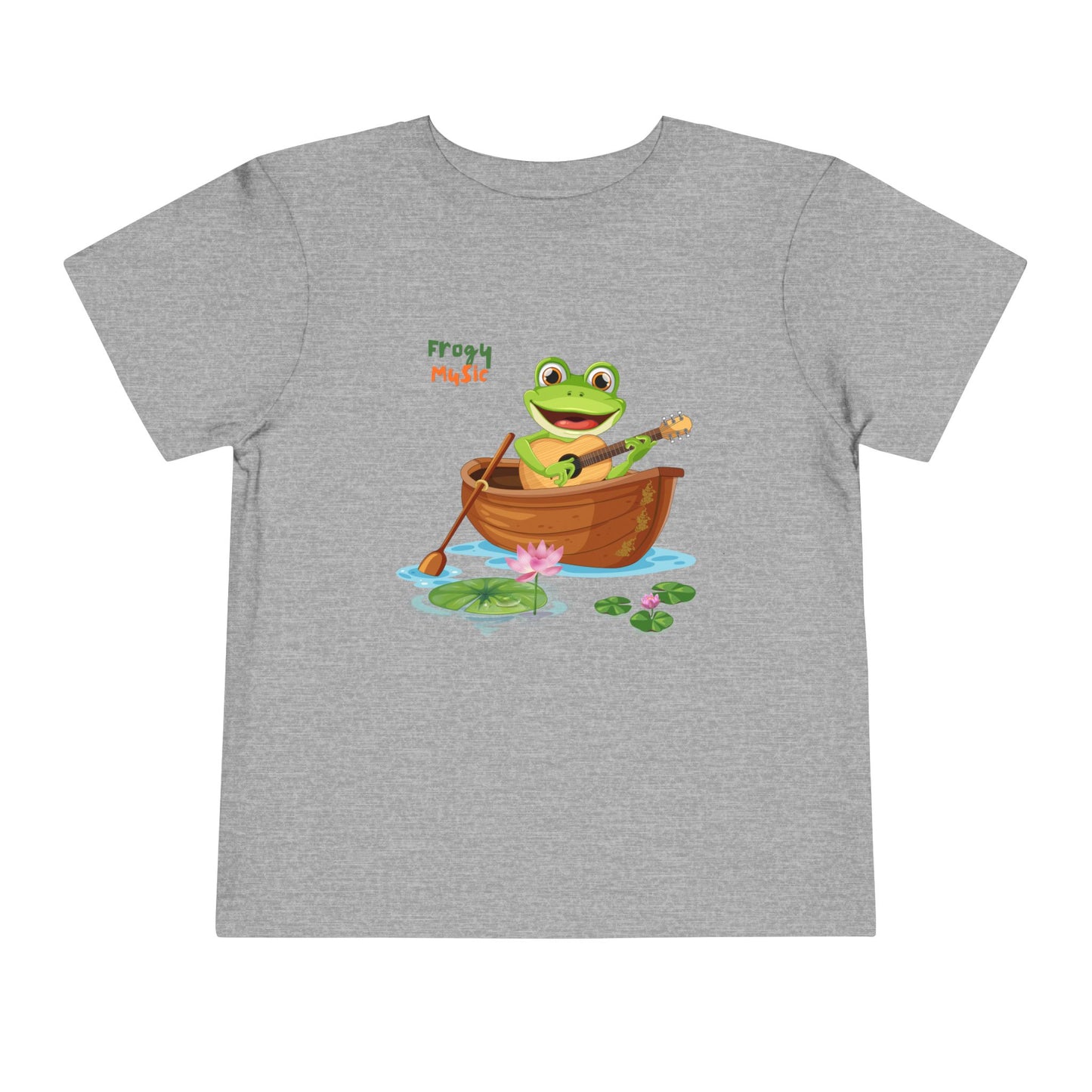 Musical Frog Toddler Tee, Cute Gift for Kids, Fun Summer Wear, Birthday Present, Playful Tee for Little Ones