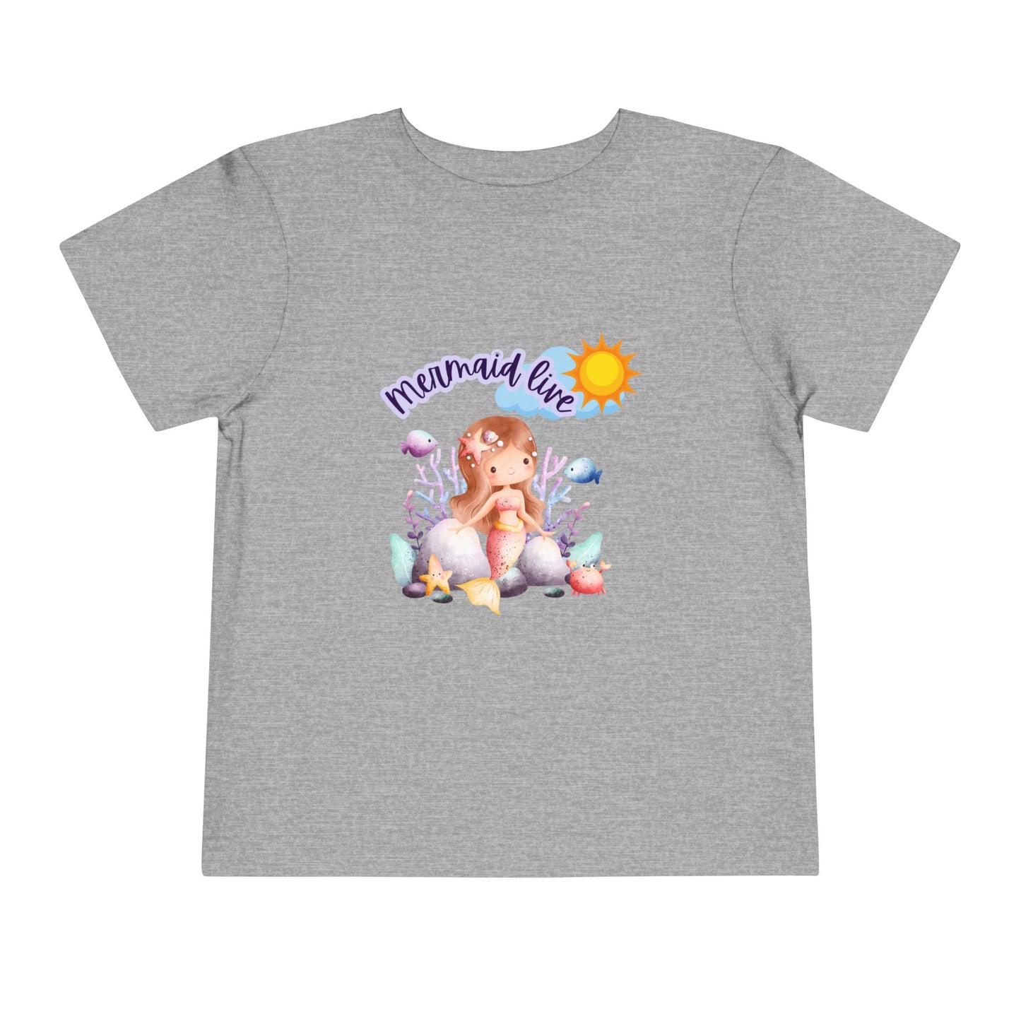 Mermaid Live Toddler Tee, Fun Summer Shirt, Cute Kids Clothing, Beach Outfit, Birthday Gift, Playtime Essential