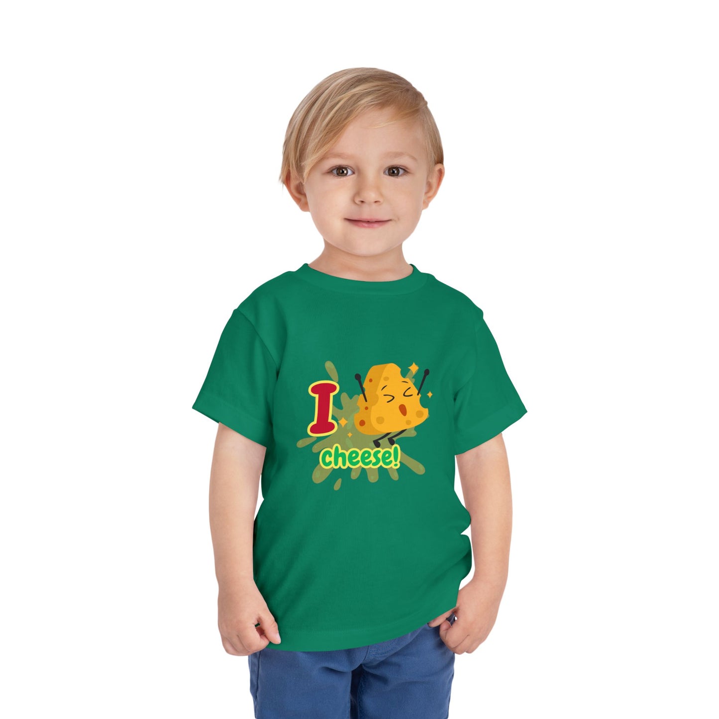 Kids I Love Cheese Tee, Toddler Cheese Shirt, Cute Kids T-Shirt, Fun Gift for Cheese Lovers, Playful Summer Top