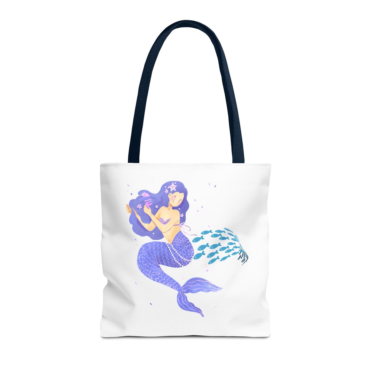 The mermaid and her school fish Tote Bag