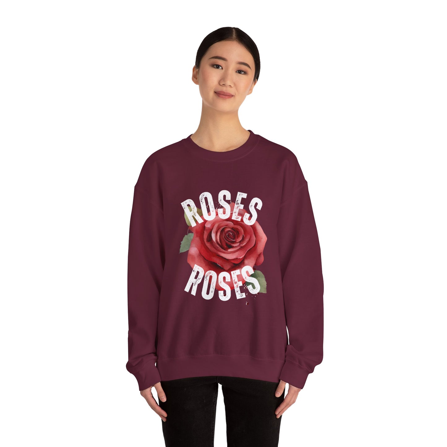 Roses Unisex Sweatshirt - Cozy Fashion, Floral Gift, Casual Style, Valentine's Day, Everyday Wear