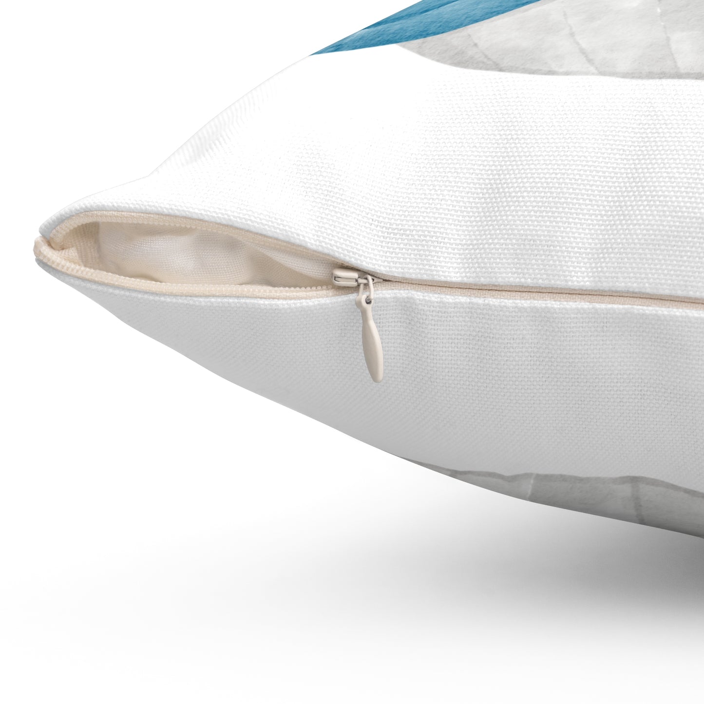 Whale with a bandage and bubble pun Polyester Square Pillow