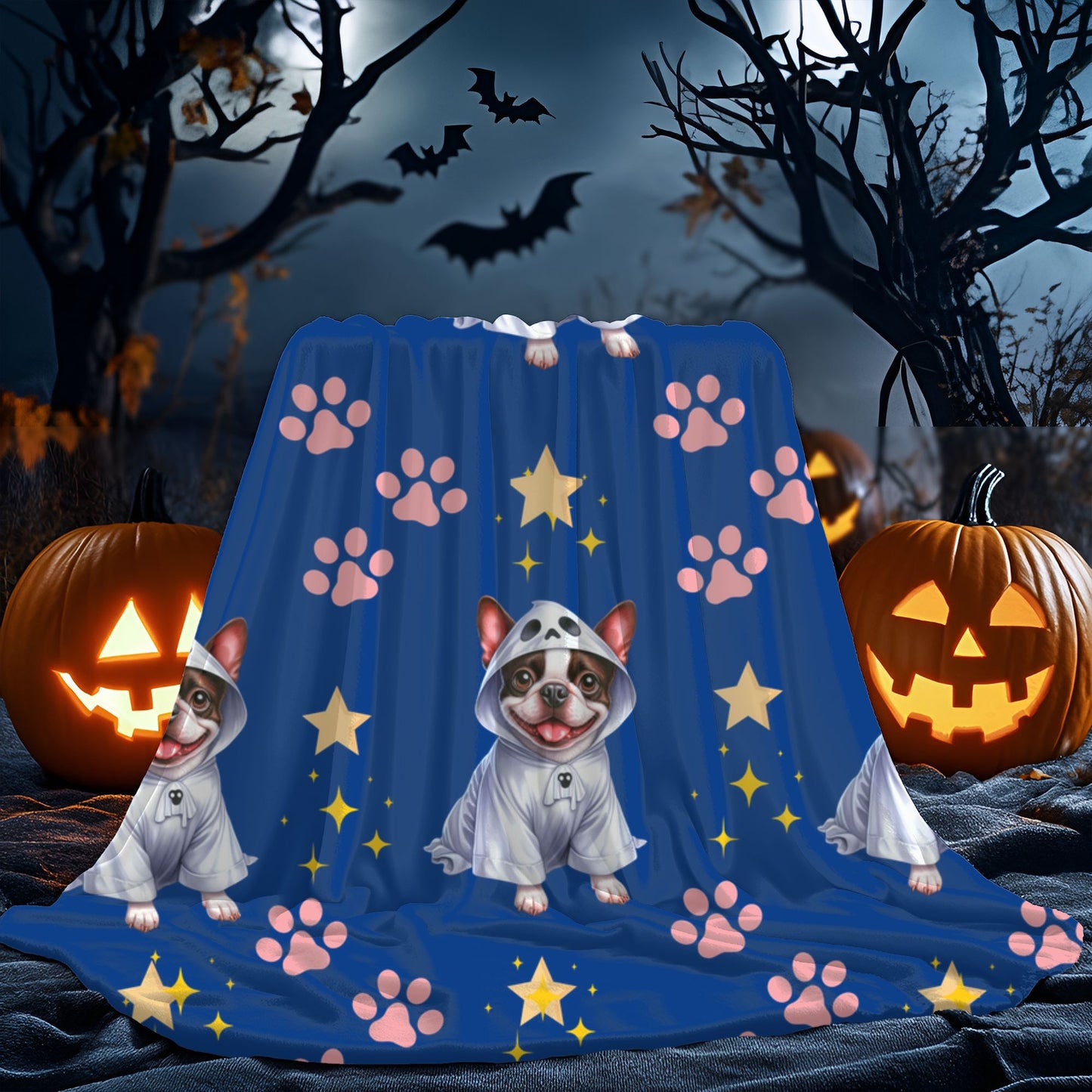Cozy Dog-Themed Velveteen Plush Blanket - Perfect for Pet Lovers, Gifts, Home Decor, Snuggling, Dog Sleepovers