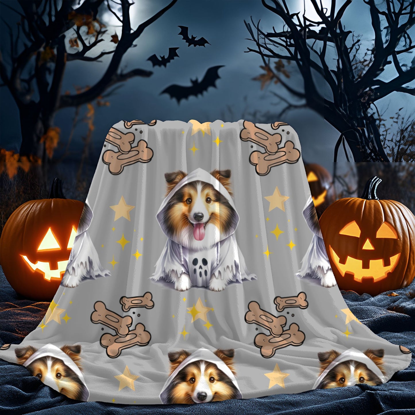 Cozy Dog-Themed Velveteen Plush Blanket | Perfect for Pet Lovers, Home Decor, Gifts, Snuggling, Holidays
