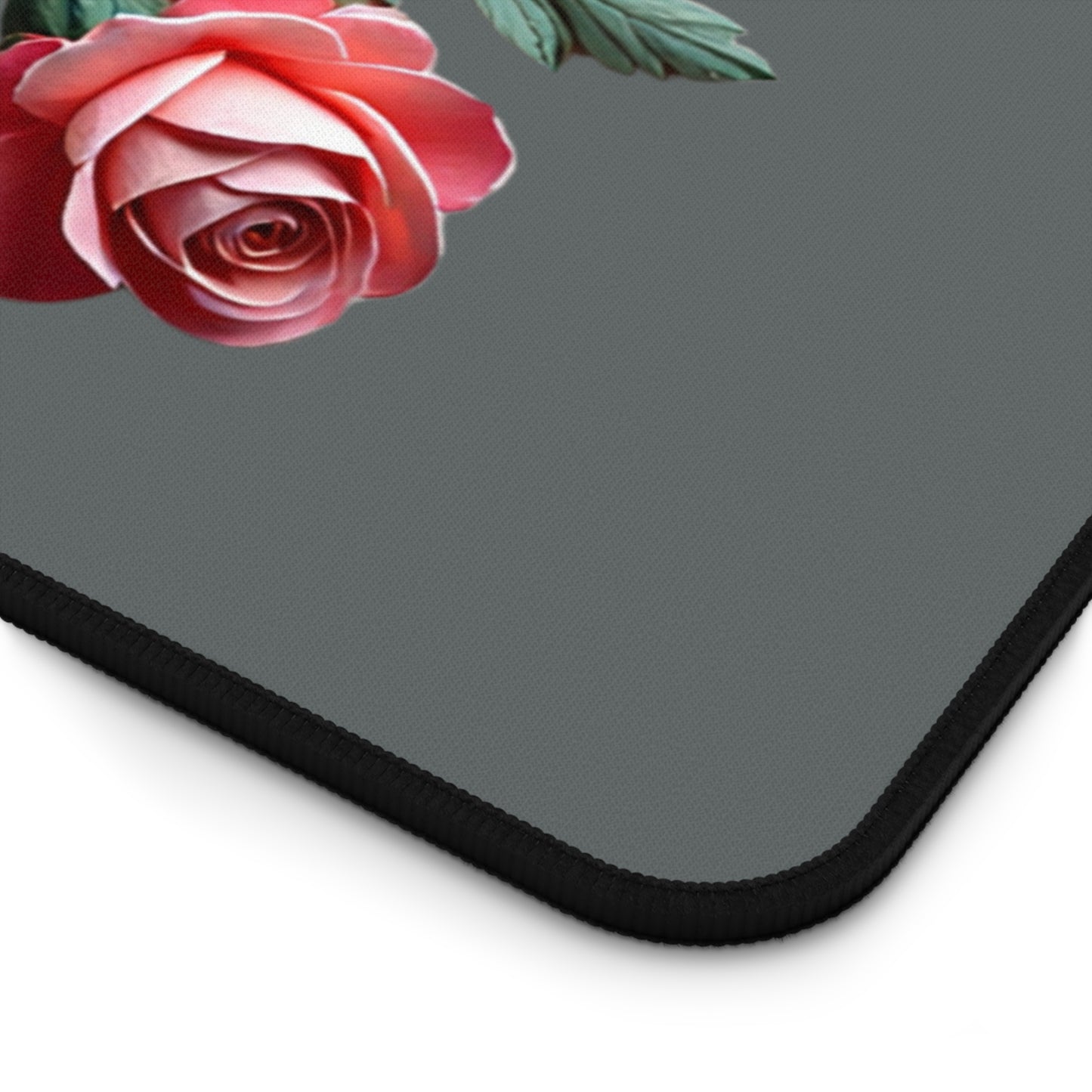 Personalized Floral Desk Mat | Elegant Workspace Decor, Custom Mouse Pad, Office Gift, Elegant Desk Accessory, Rose Design