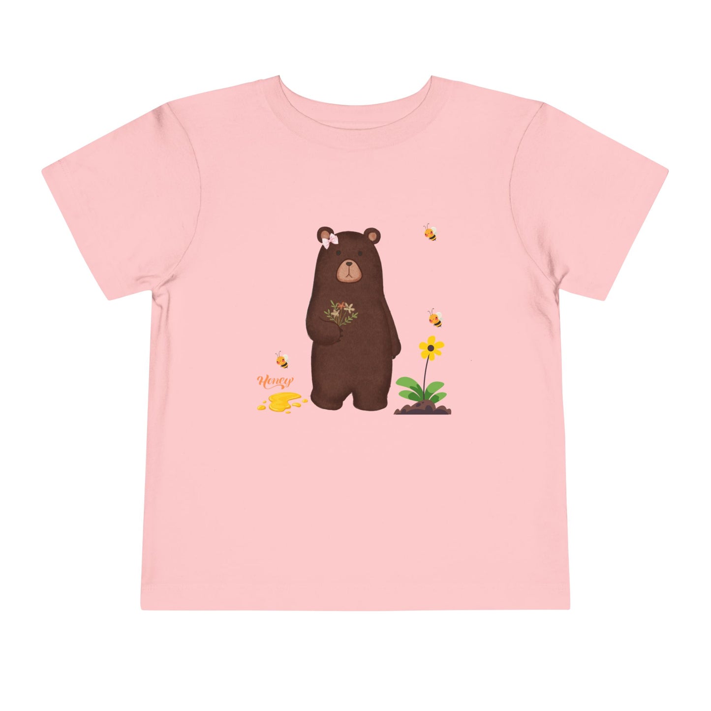 Adorable Bear Toddler Tee, Cute Animal Shirt, Gift for Kids, Birthday Party Outfit, Nature Lover's Apparel