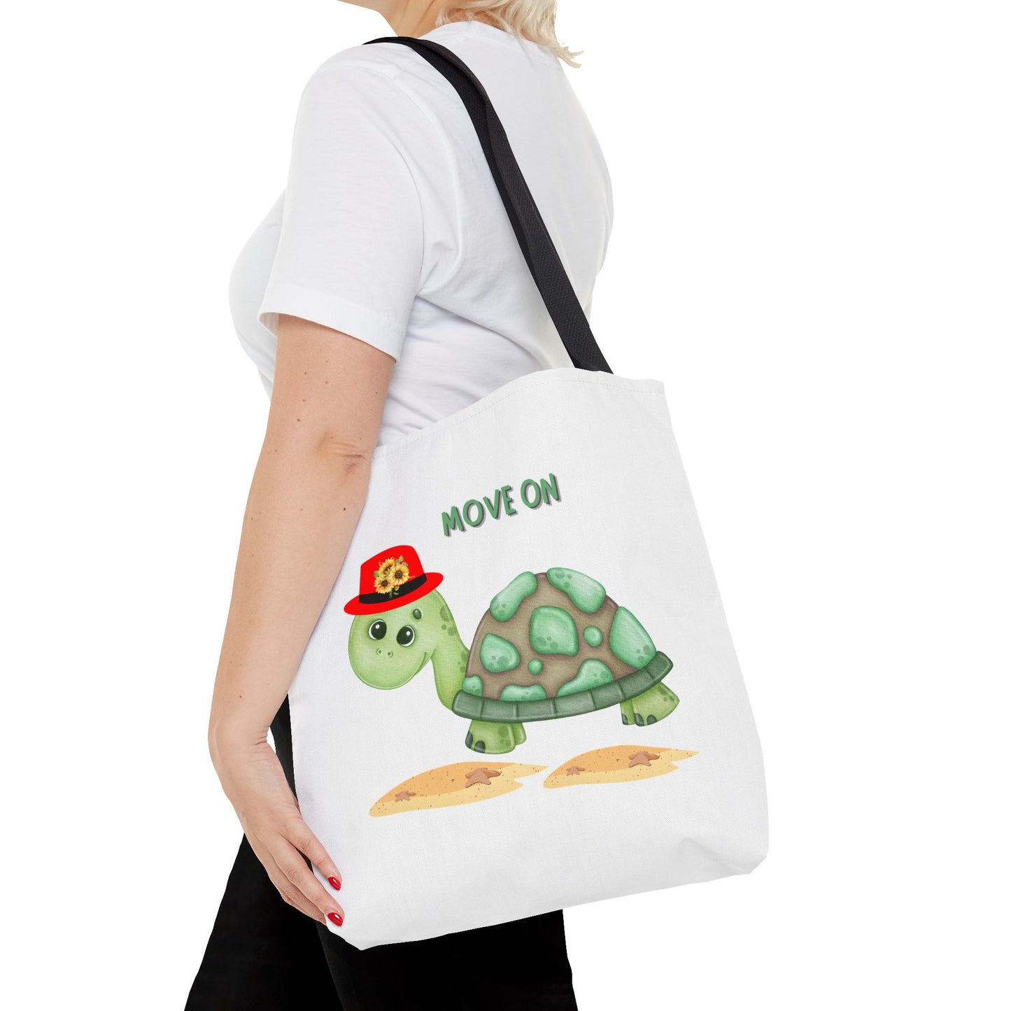 Turtle with a sunflower hat Tote Bag