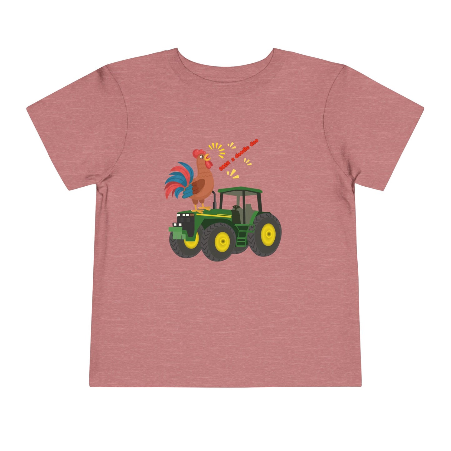 Rooster & Tractor Toddler Tee - Farm Animal Shirt, Cute Toddler Outfit, Birthday Gift, Kids Apparel, Farm Themed Clothing