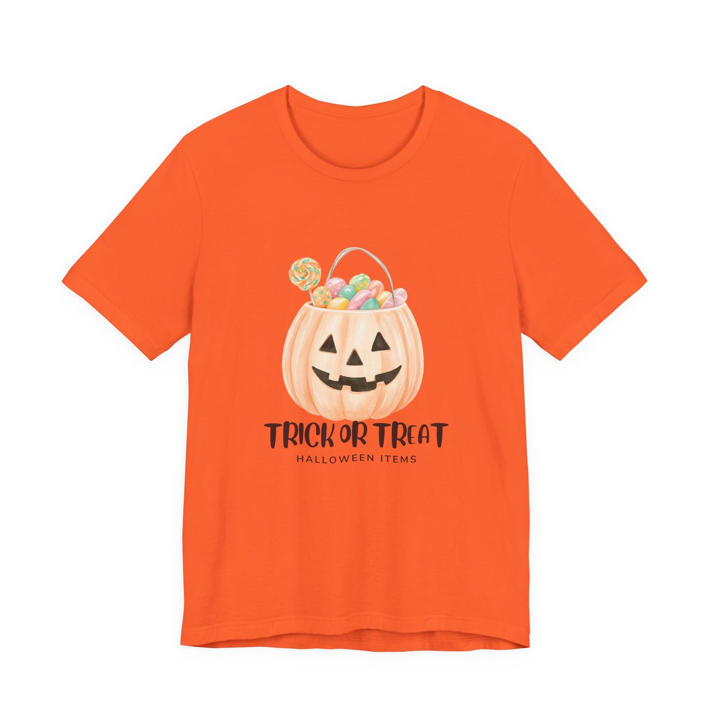 Halloween Trick or Treat T-Shirt, Unisex Graphic Tee, Fall Wardrobe Addition, Perfect for Halloween Parties, Spooky Season Wear