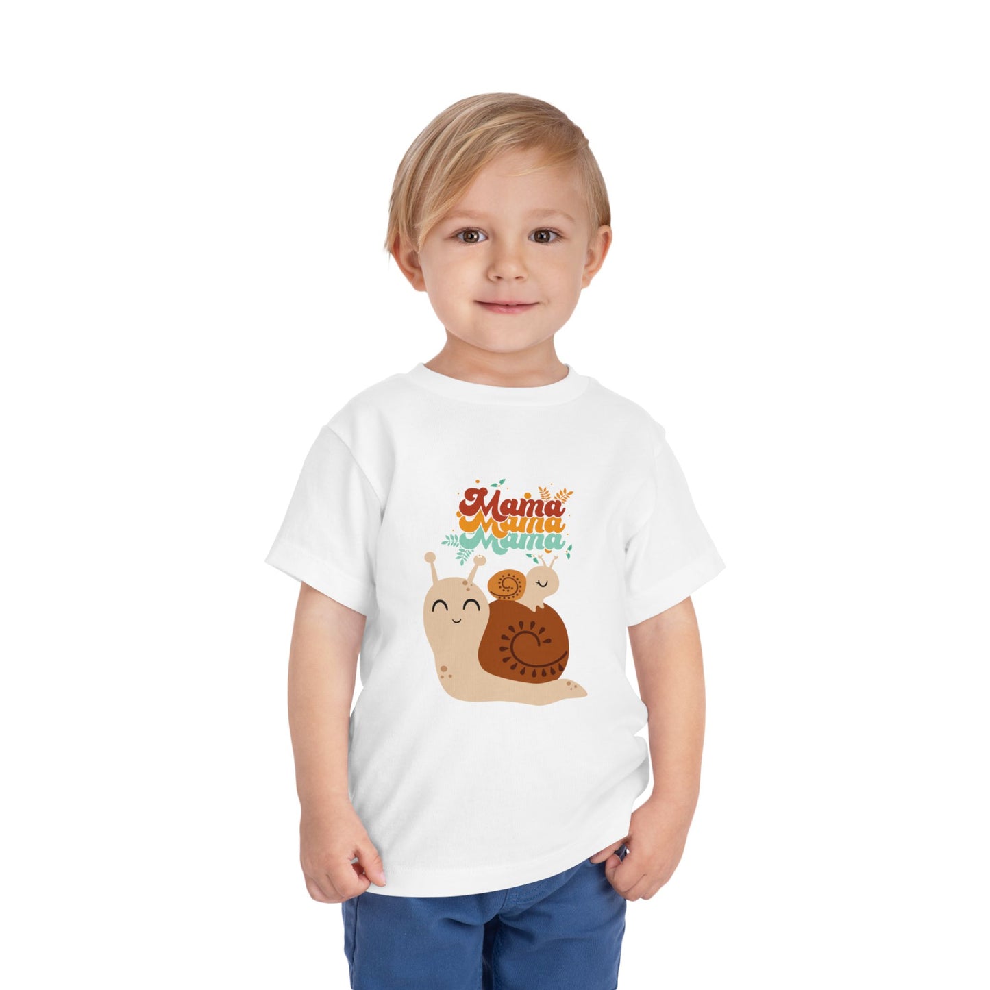 Cute Snail Mama Toddler Short Sleeve Tee, Kids Gift, Toddler Clothing, Birthday Gift, Playful T-Shirt, Baby Shower Gift