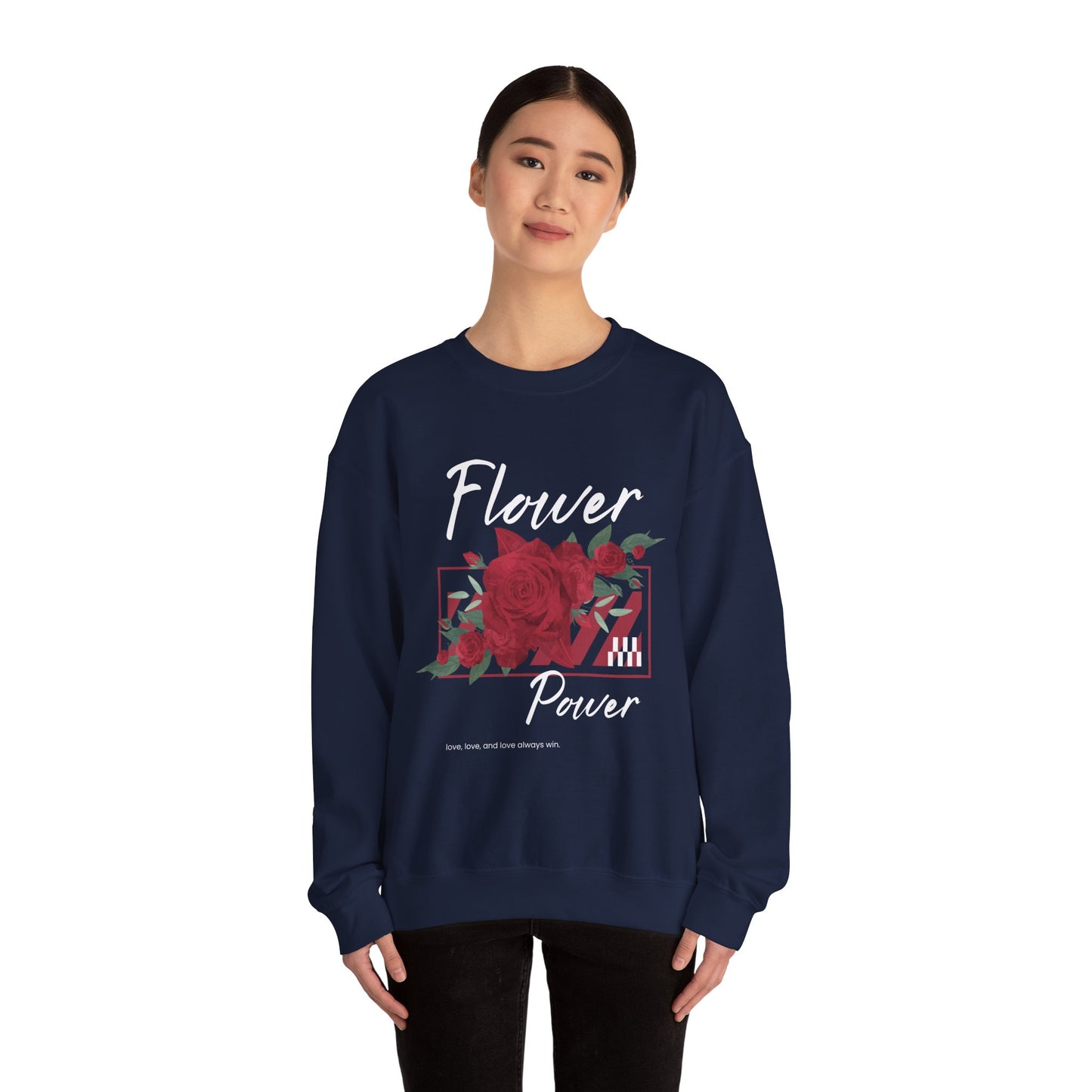 Flower Power Sweatshirt - Cozy Unisex Crewneck for Nature Lovers, Gifts for Her, Fall Fashion, Casual Wear, Floral Sweatshirts