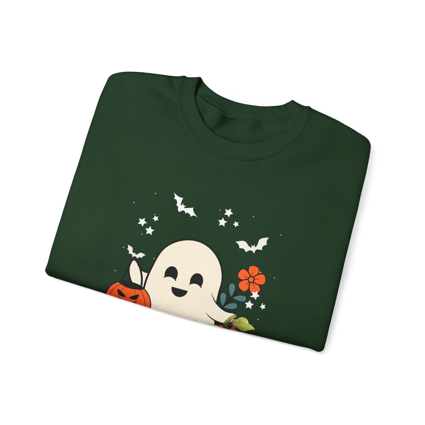 Halloween Ghost Sweatshirt, Cozy Unisex Crewneck for Fall, Stay Spooky Sweatshirt, Perfect for Halloween, Autumn Wardrobe Essential