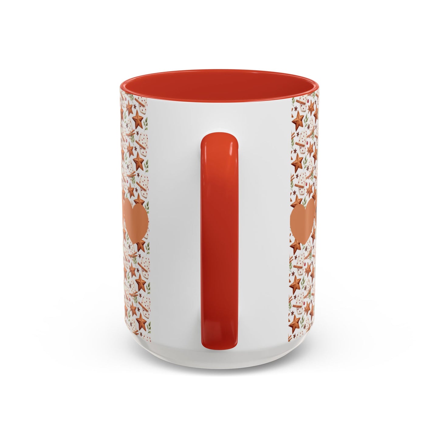 Personalized Accent Coffee Mug - Custom Gift, Floral Design, Heart Motif, Perfect for Birthdays, Anniversaries, Holidays