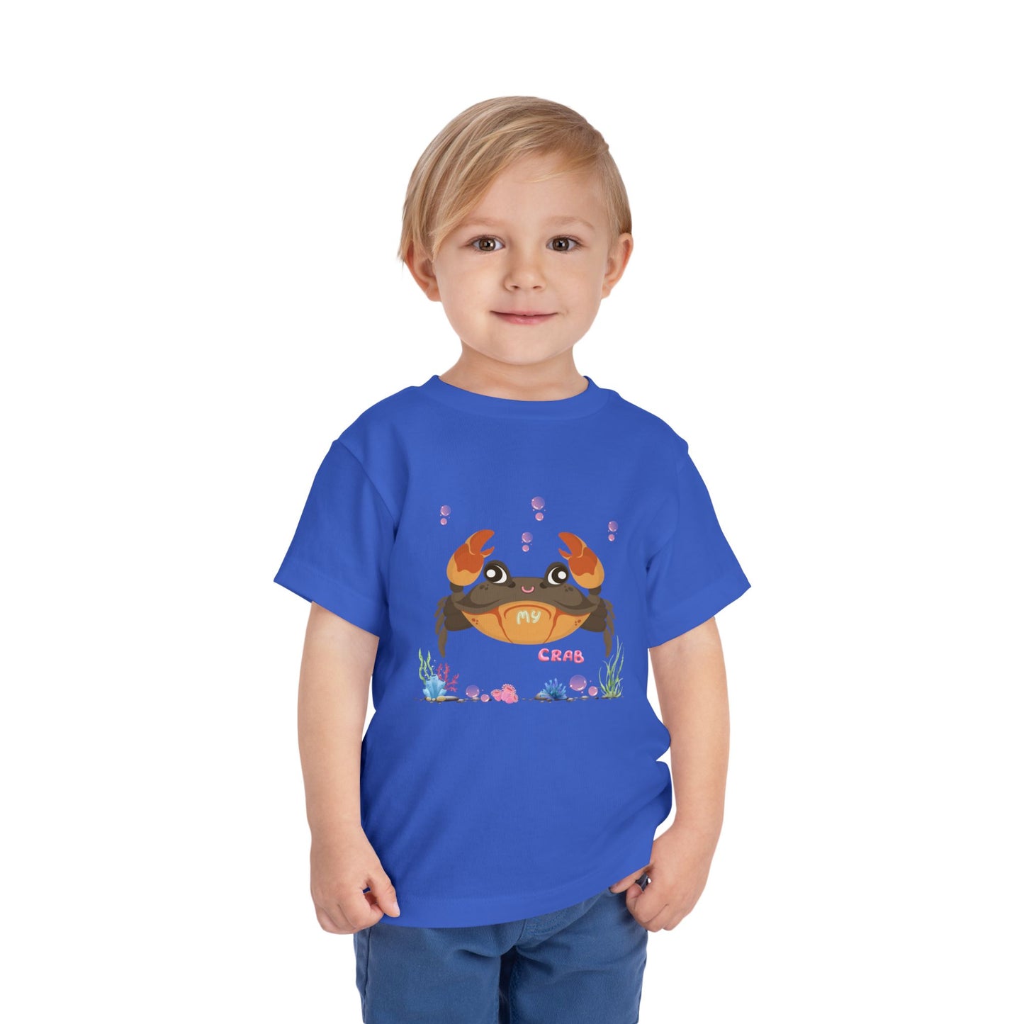 Cute Crab Toddler Tee, Beach Outfit, Summer Fun Shirt, Kids Gift, Children's Clothing, Playful Summer Vibes, Ocean Theme