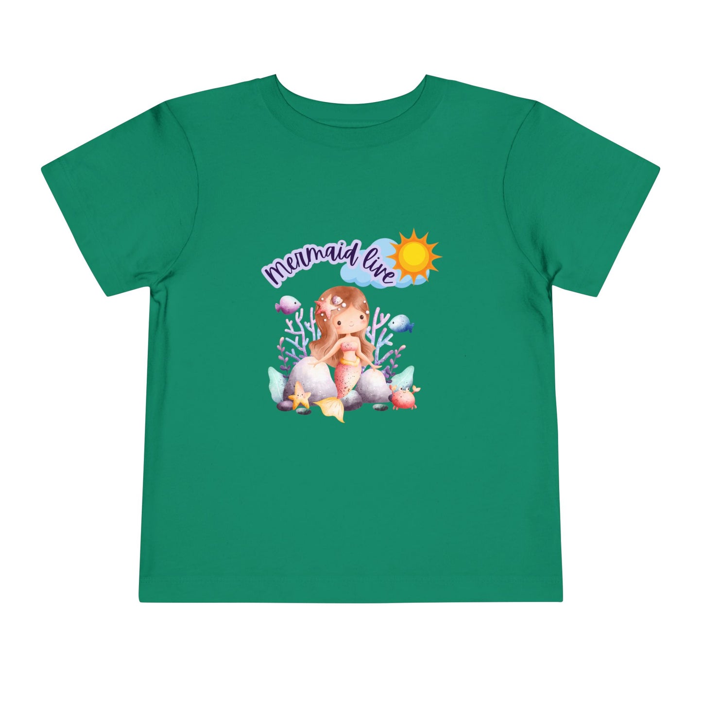 Mermaid Live Toddler Tee, Fun Summer Shirt, Cute Kids Clothing, Beach Outfit, Birthday Gift, Playtime Essential