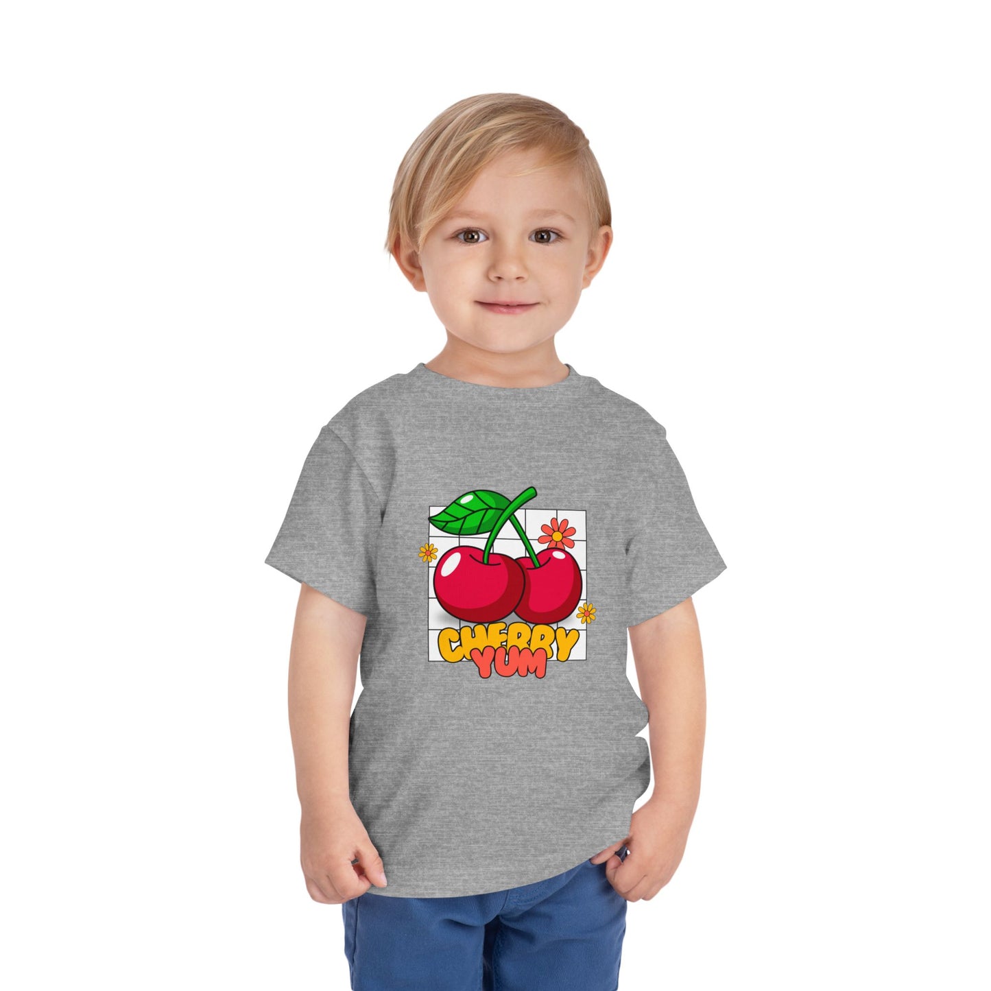 Cute Cherry Toddler Tee - Fun Summer T-Shirt for Kids, Birthday Gift, Playtime Shirt, Cherry Yum Design, Toddler Apparel, Cute Kids Clothing