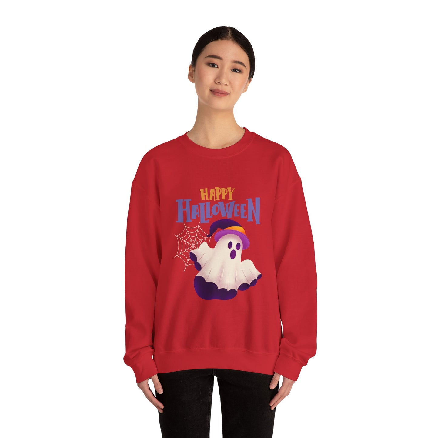 Halloween Ghost Sweatshirt | Unisex Crewneck | Spooky Season Apparel, Halloween Gift, Cozy Outfit, Festival Wear, Autumn Fashion