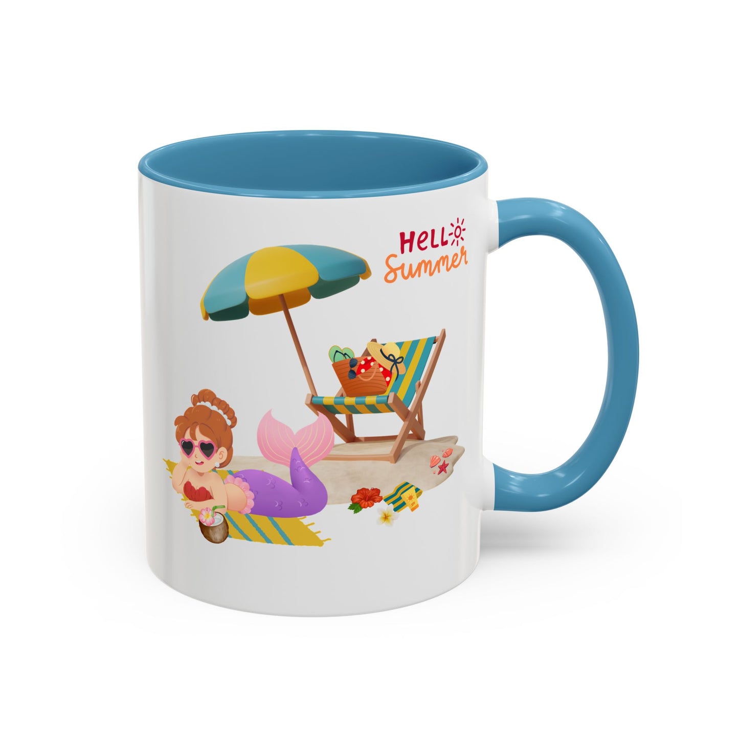 Mermaid lounging on a beach towel Coffee Mug