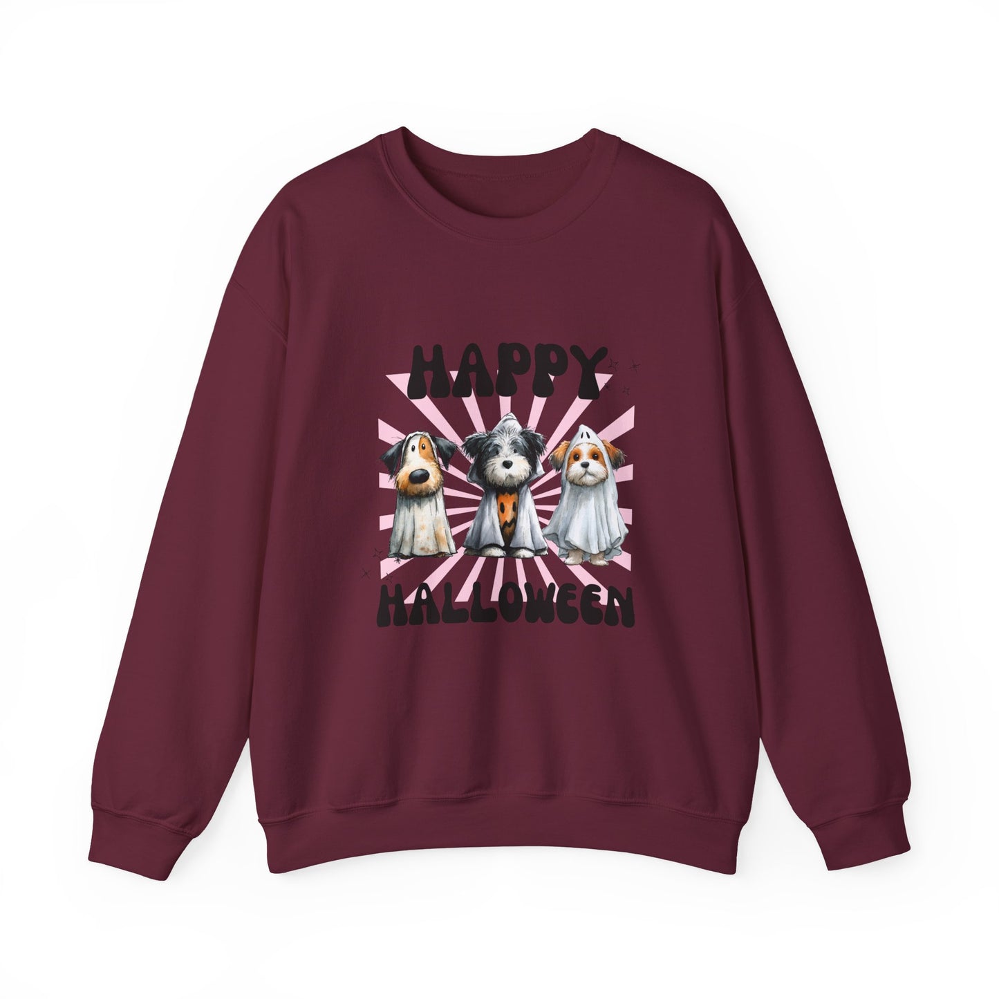 Halloween Dog Crewneck Sweatshirt, Cozy Pet Lover Gift, Unisex Halloween Apparel, Funny Dog Sweatshirt, Fall Fashion