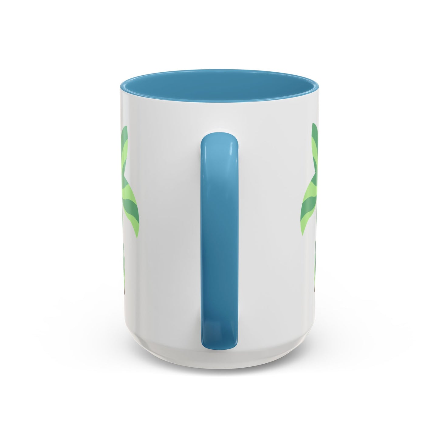 Green fish with bubbles and aquatic plants Coffee Mug