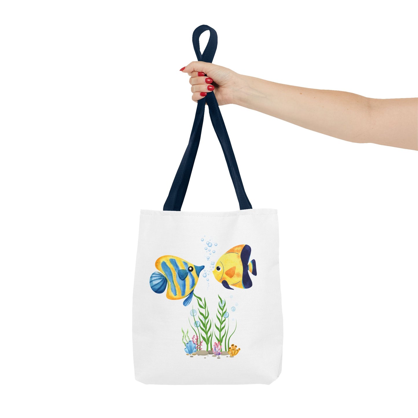 Two fish greet in underwater Tote Bag