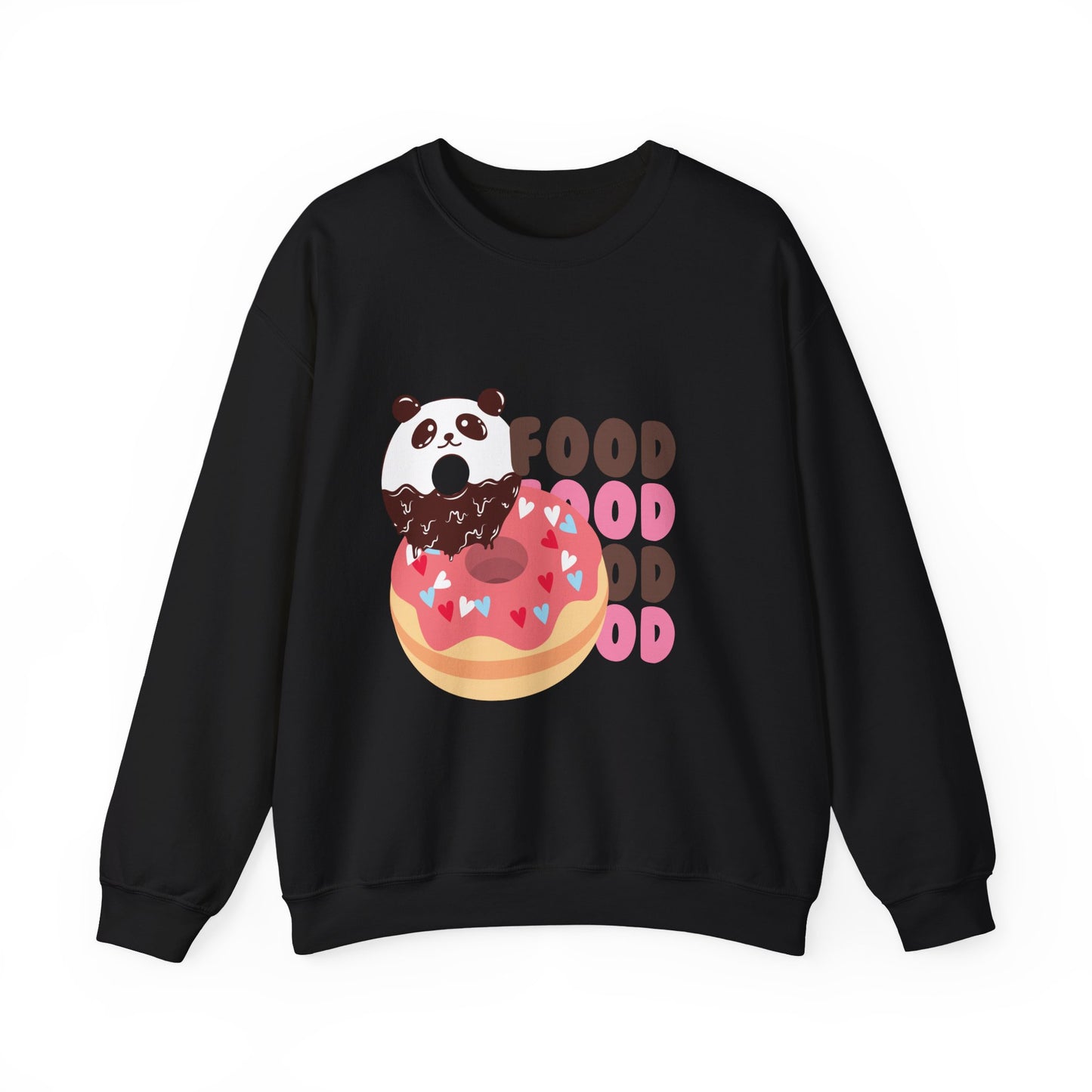 Panda Foodie Crewneck Sweatshirt - Cozy Unisex Apparel for Food Lovers, Perfect Gift for Birthdays, Foodie Holidays, Casual Wear