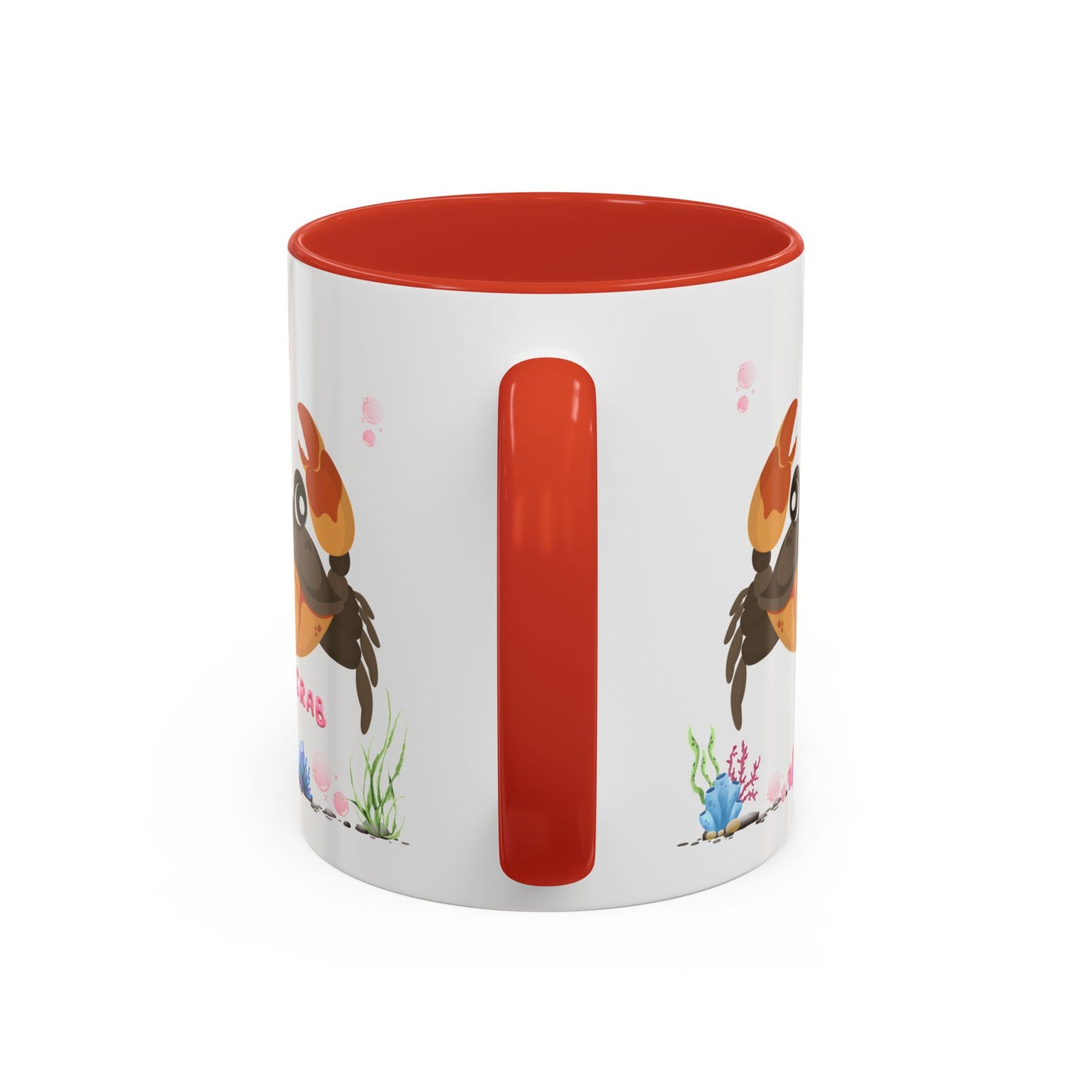 Crab with subtle bubbles and underwater flora Coffee Mug