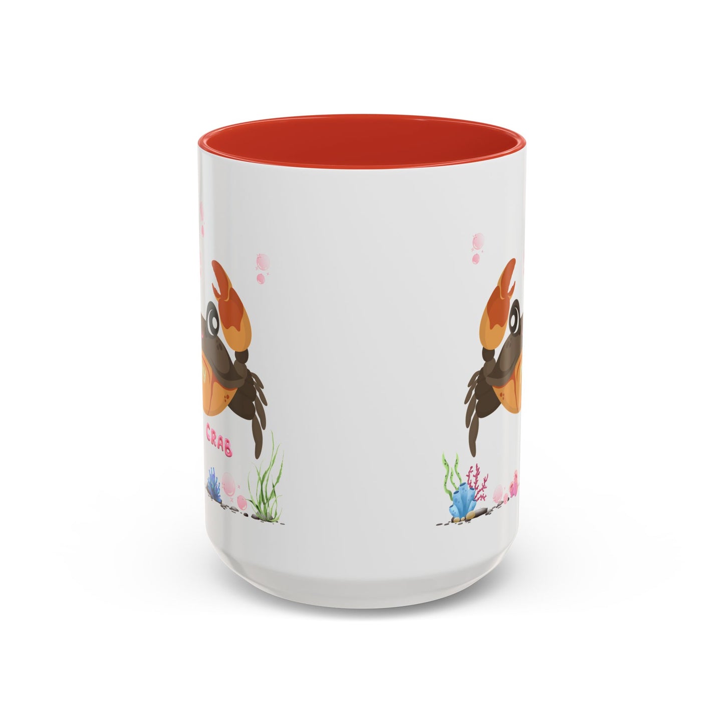 Crab with subtle bubbles and underwater flora Coffee Mug