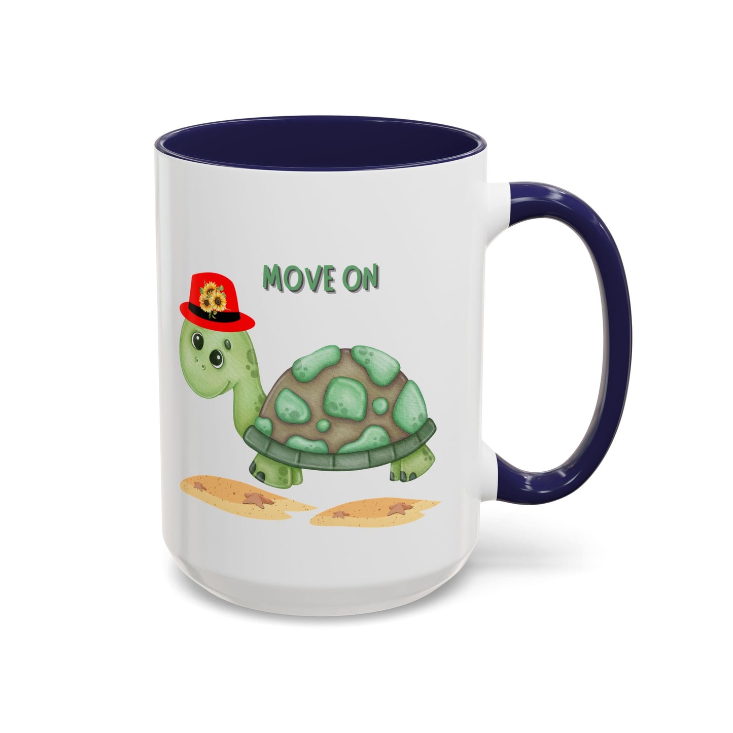 Turtle with a sunflower hat Coffee Mug