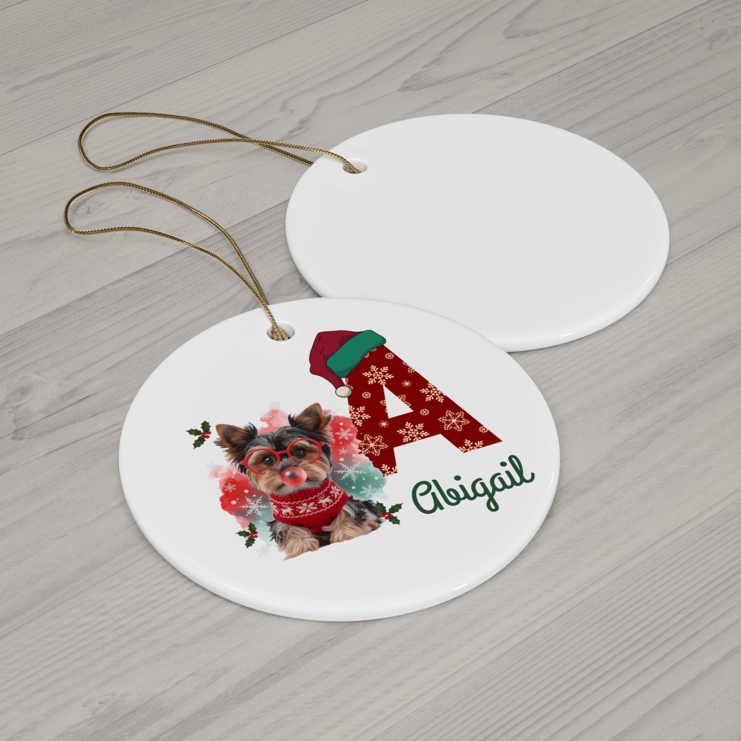 Personalized Dog Christmas Ornament, Custom Pet Decor, Holiday Gift, Dog Lover's Keepsake, Unique Tree Decoration, Winter Holiday Decor